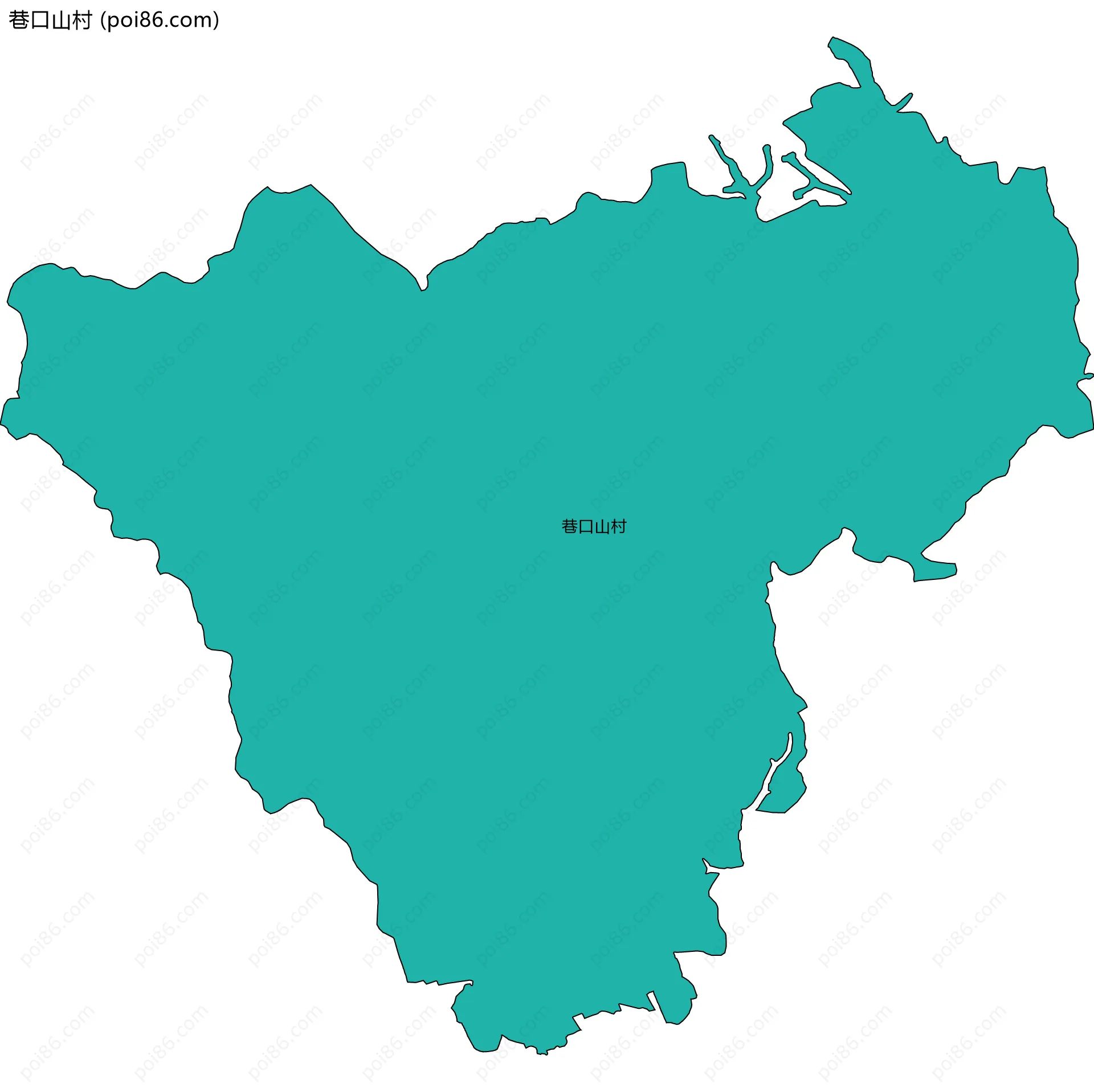 巷口山村边界地图