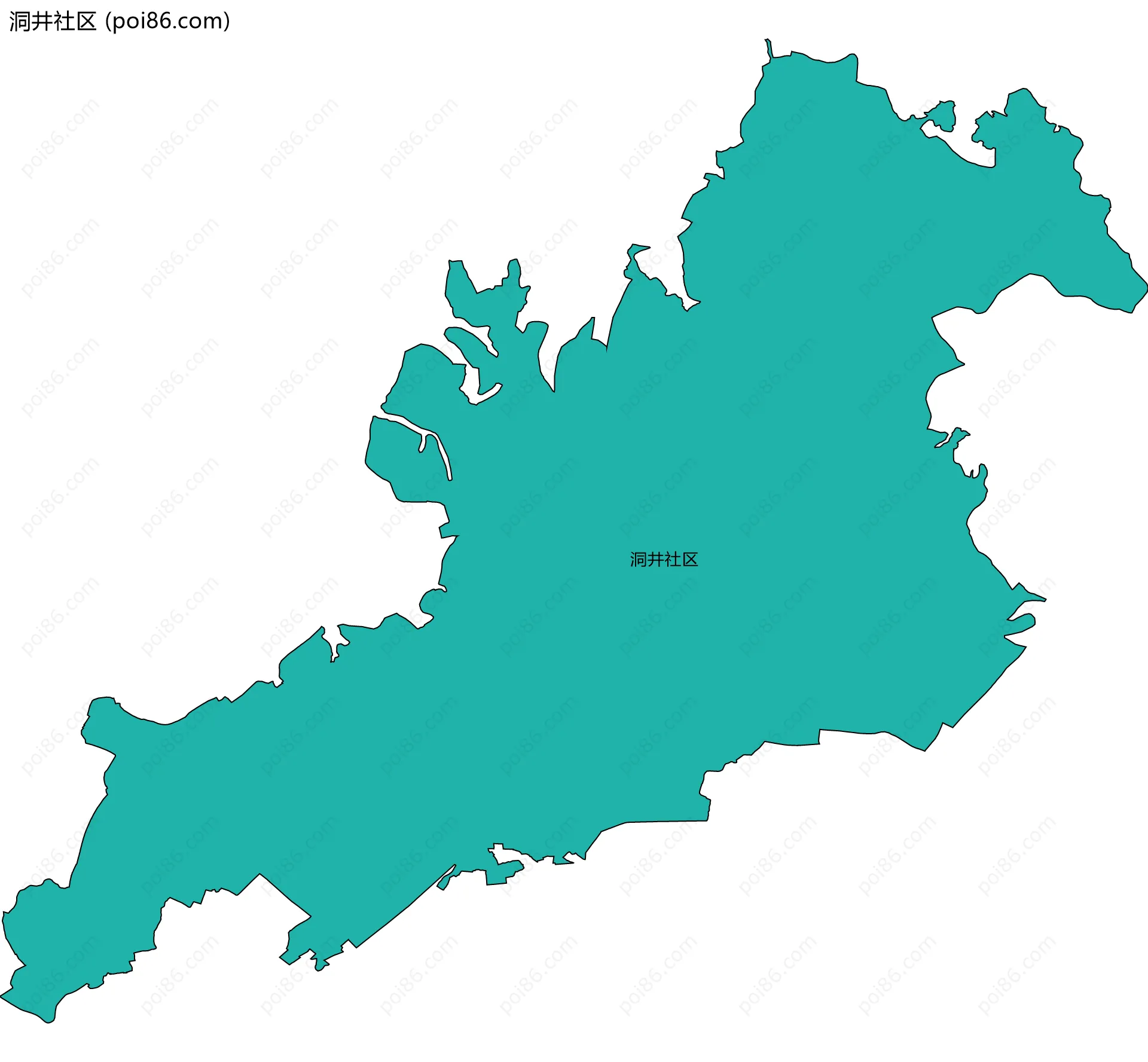 洞井社区边界地图