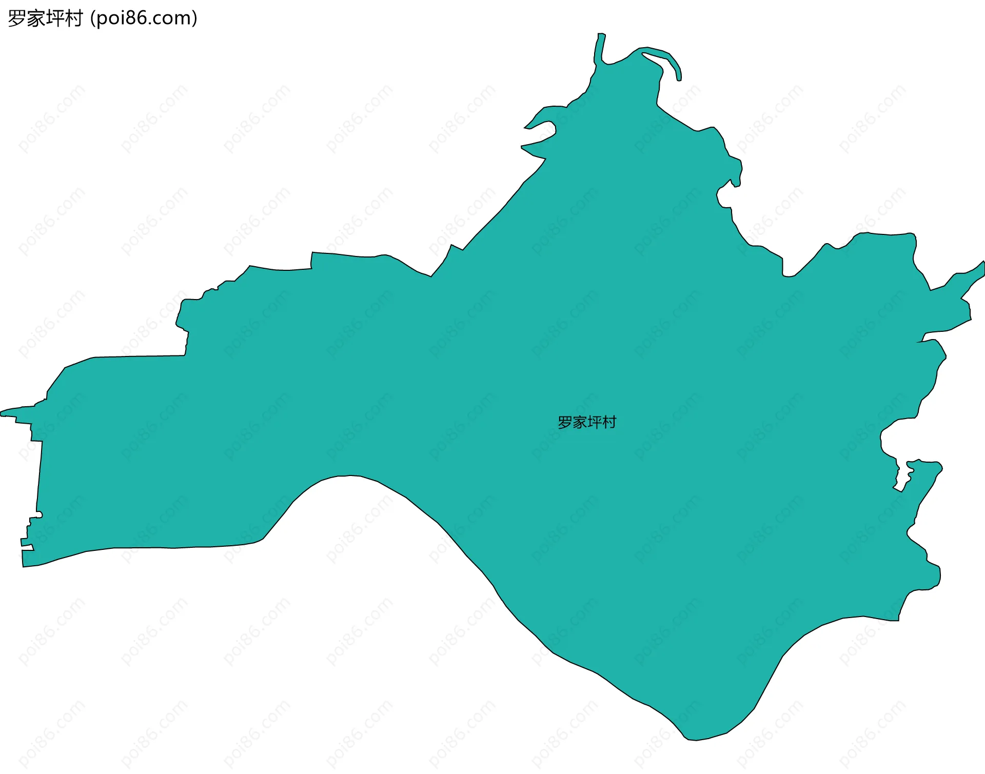 罗家坪村边界地图