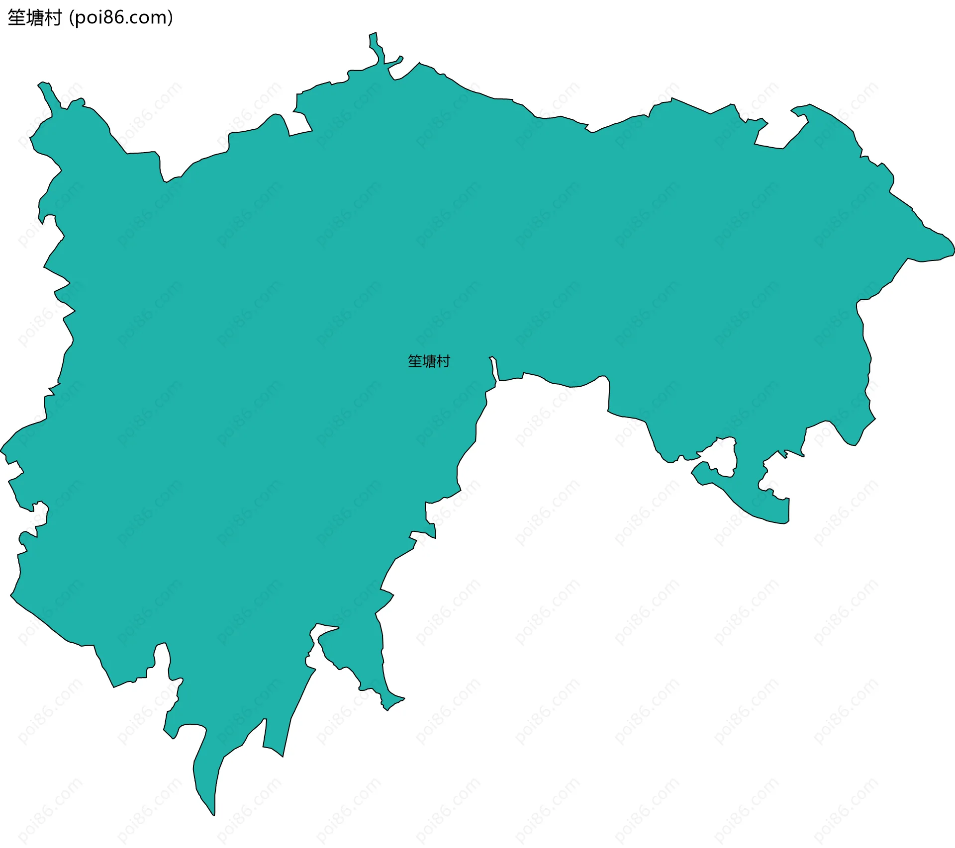 笙塘村边界地图