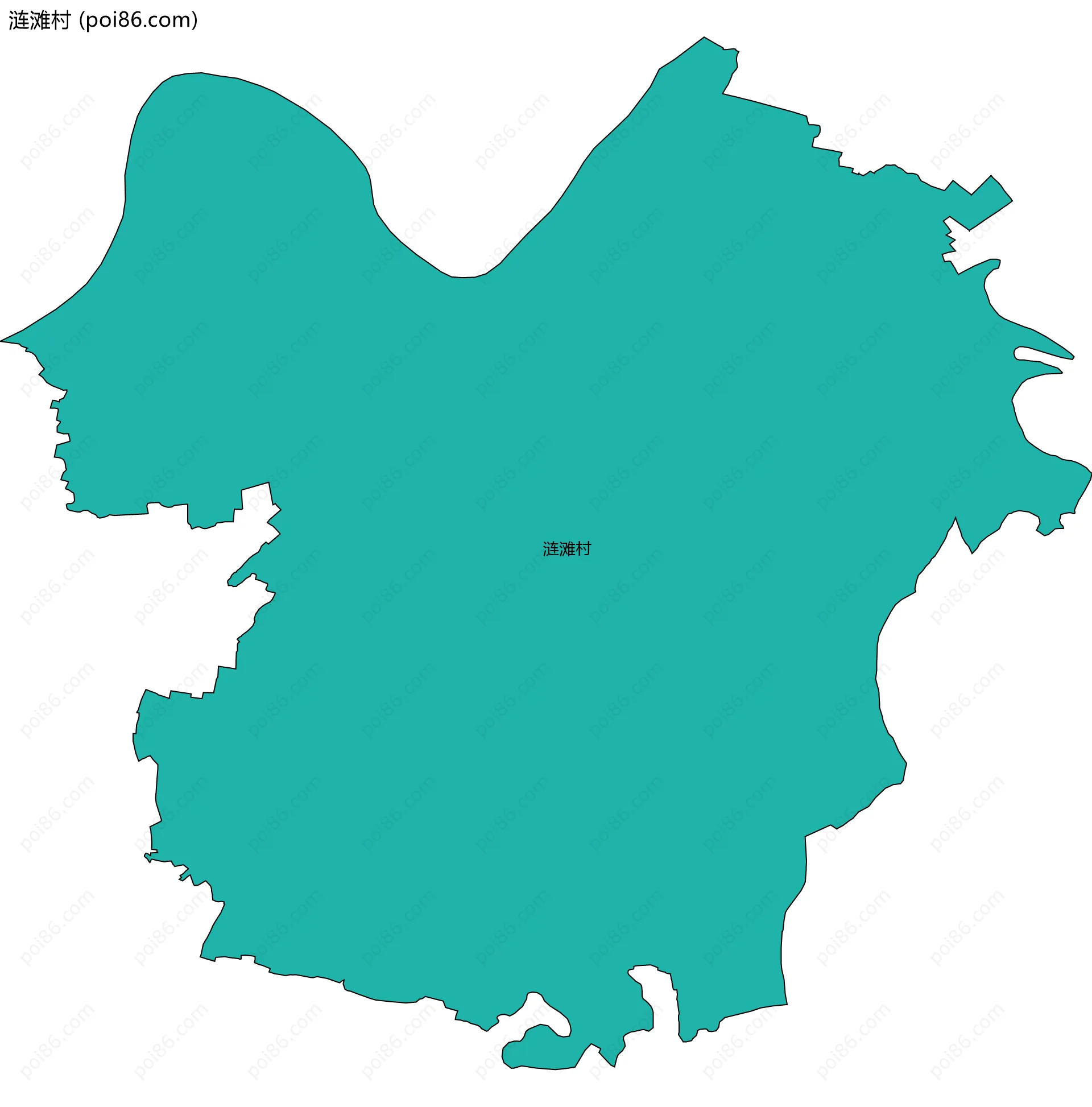 涟滩村边界地图