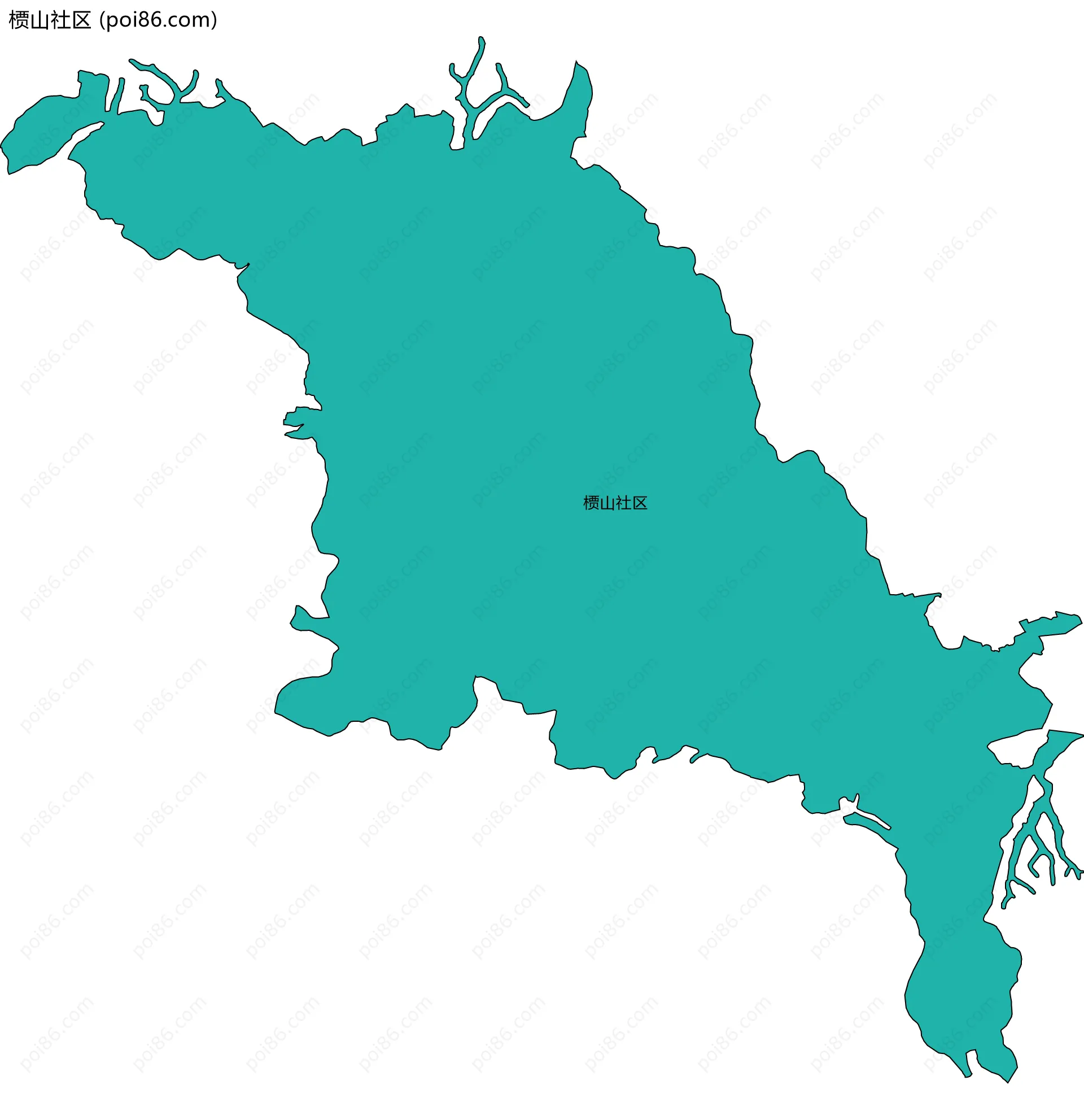 槚山社区边界地图