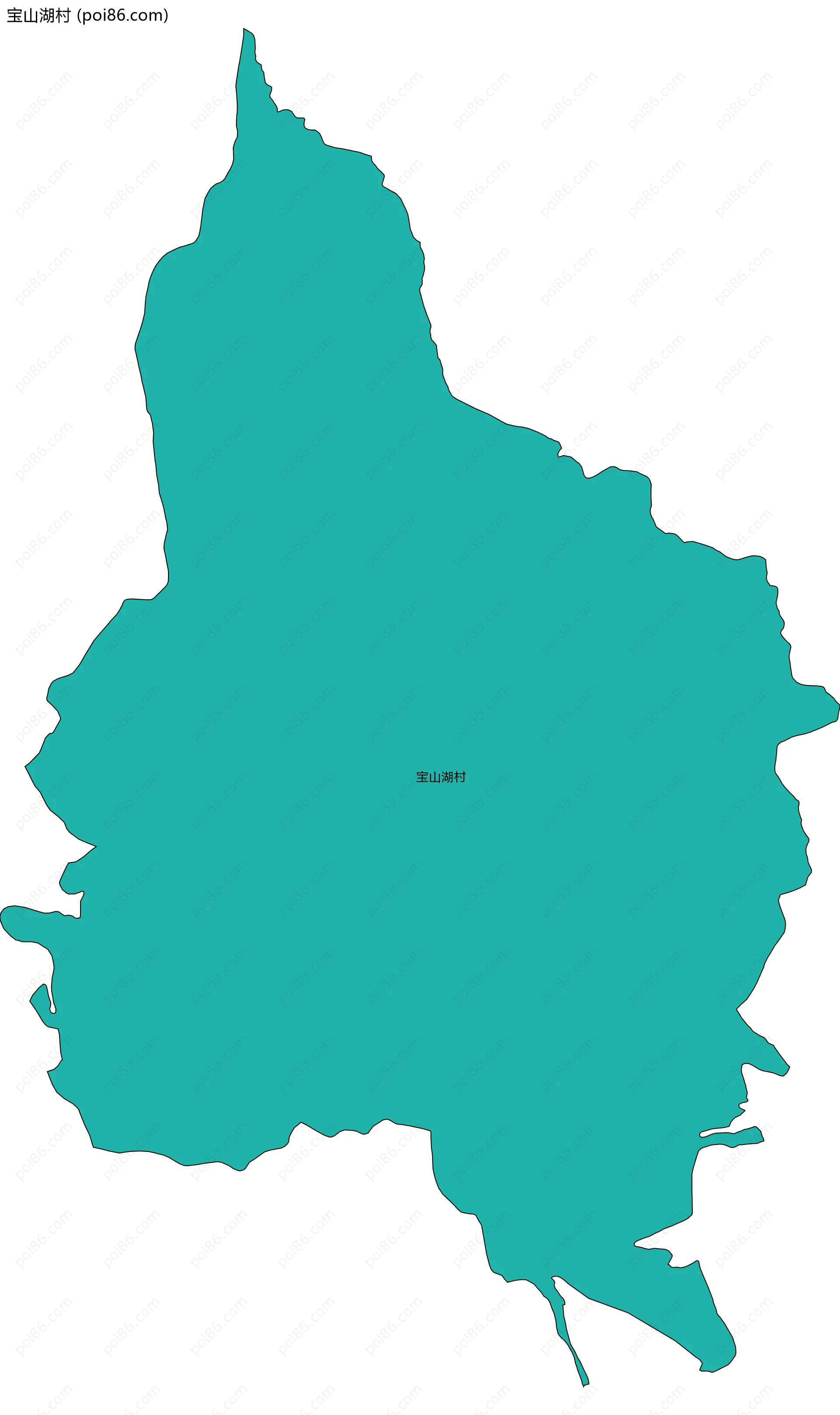 宝山湖村边界地图