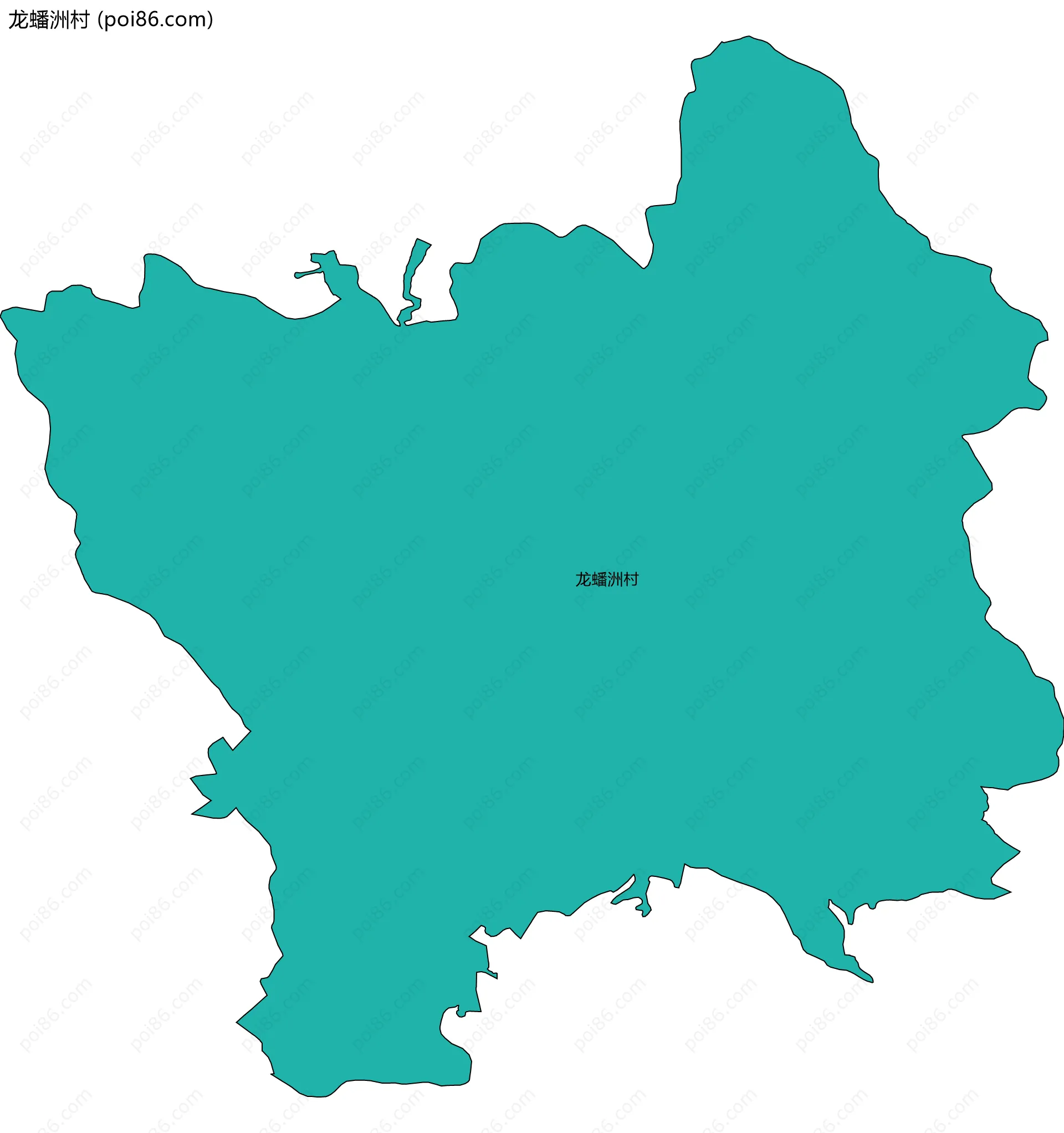 龙蟠洲村边界地图