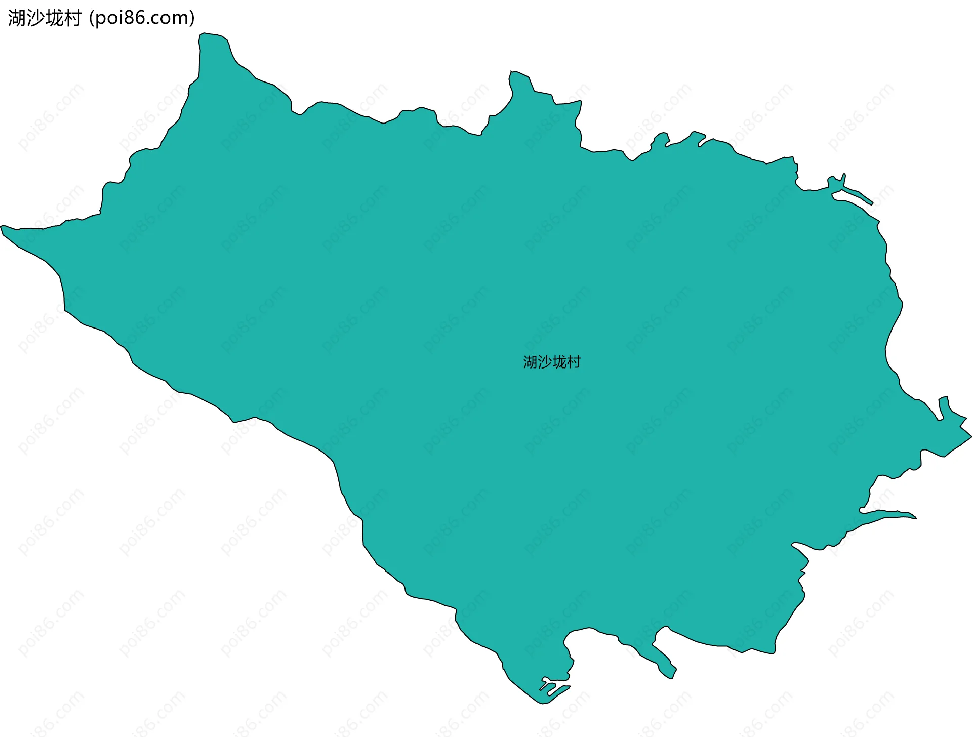 湖沙垅村边界地图
