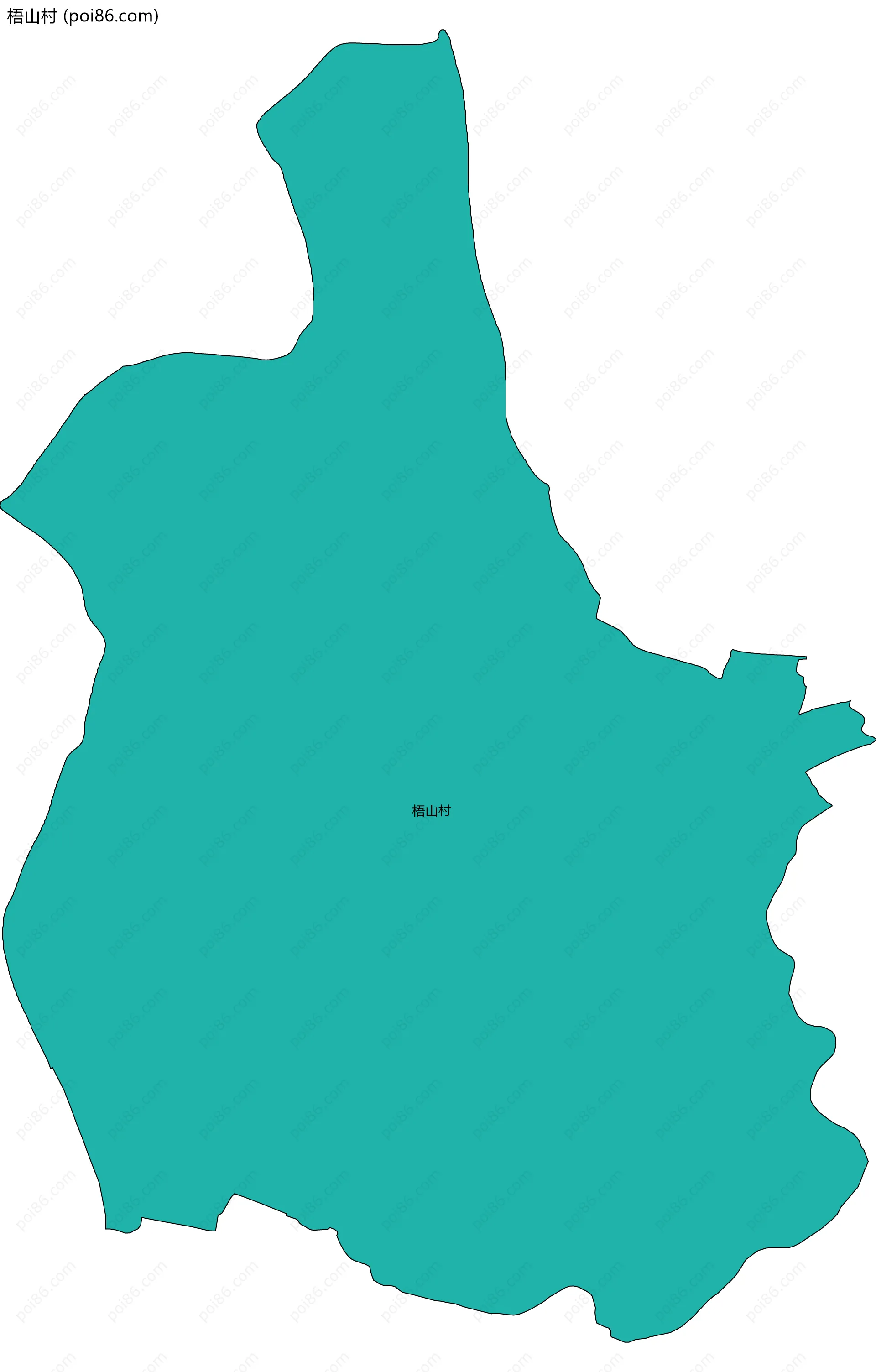 梧山村边界地图