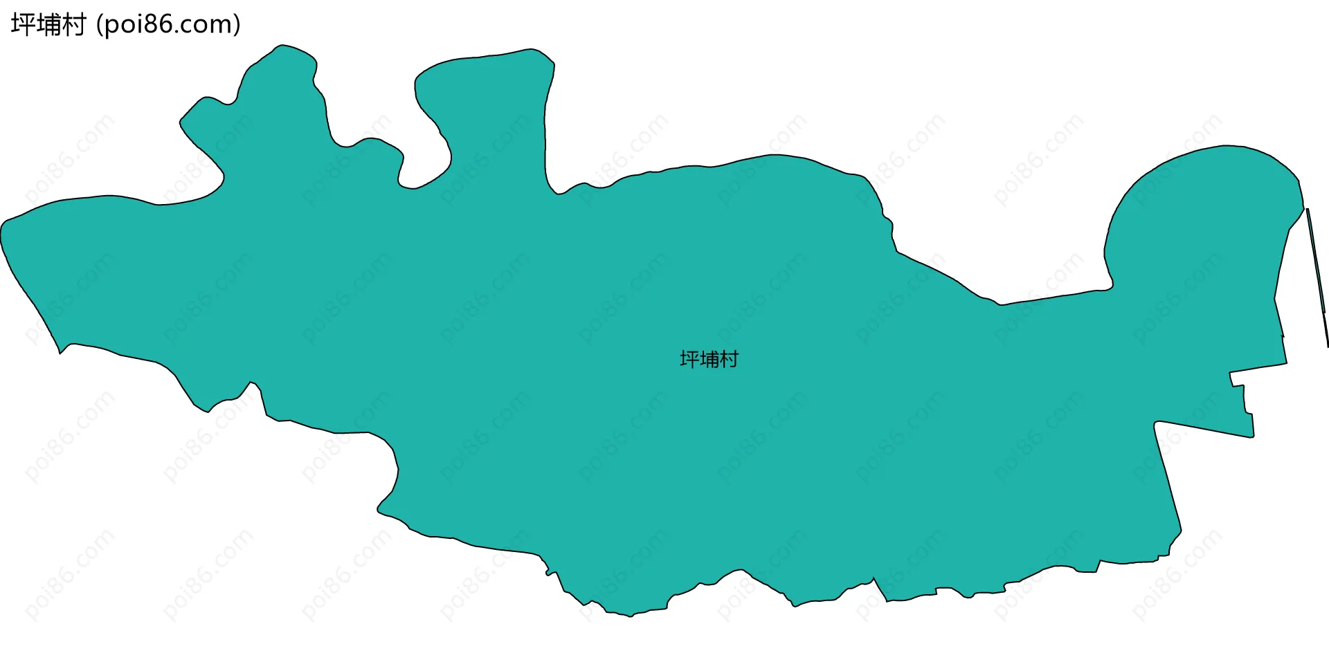 坪埔村边界地图
