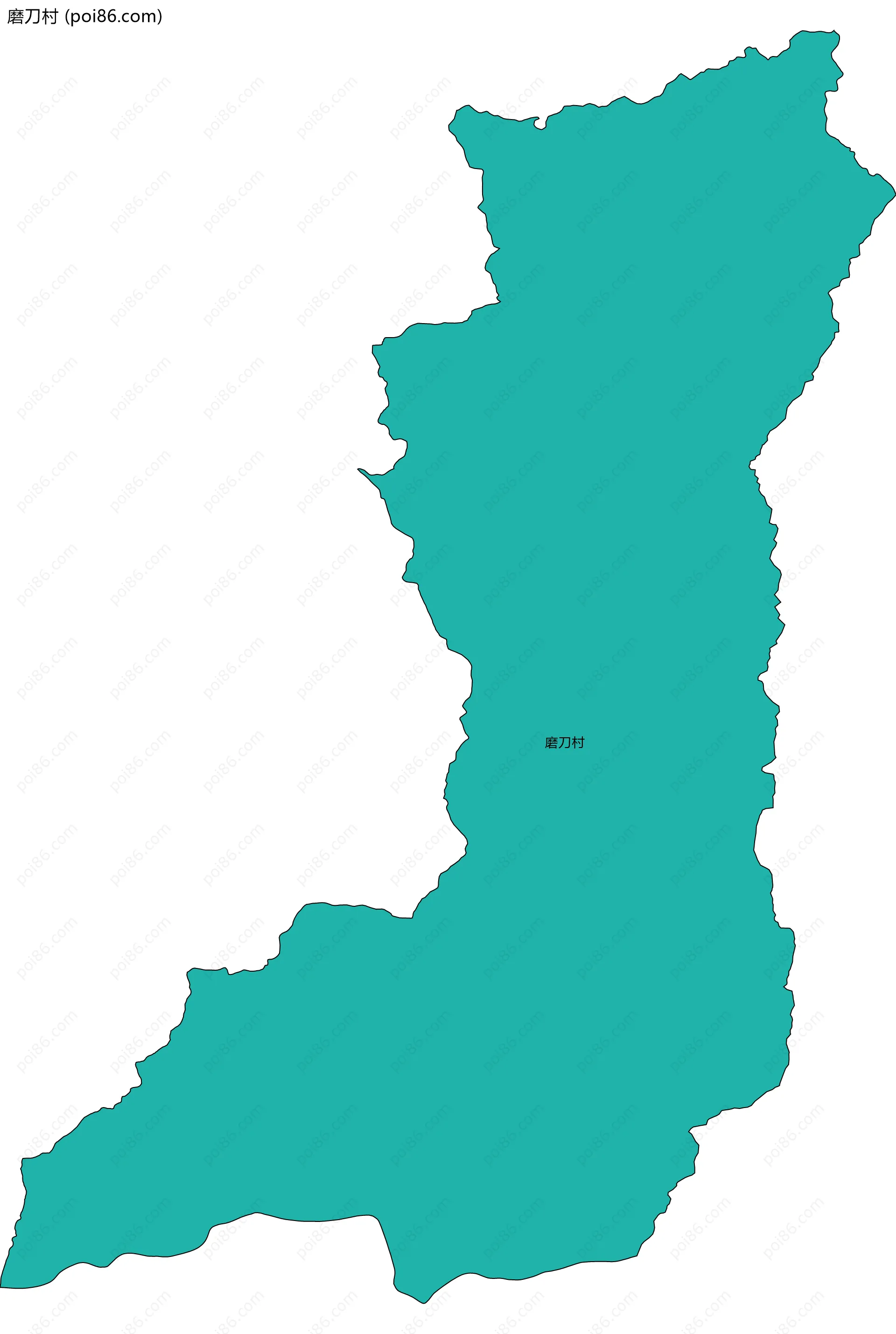 磨刀村边界地图