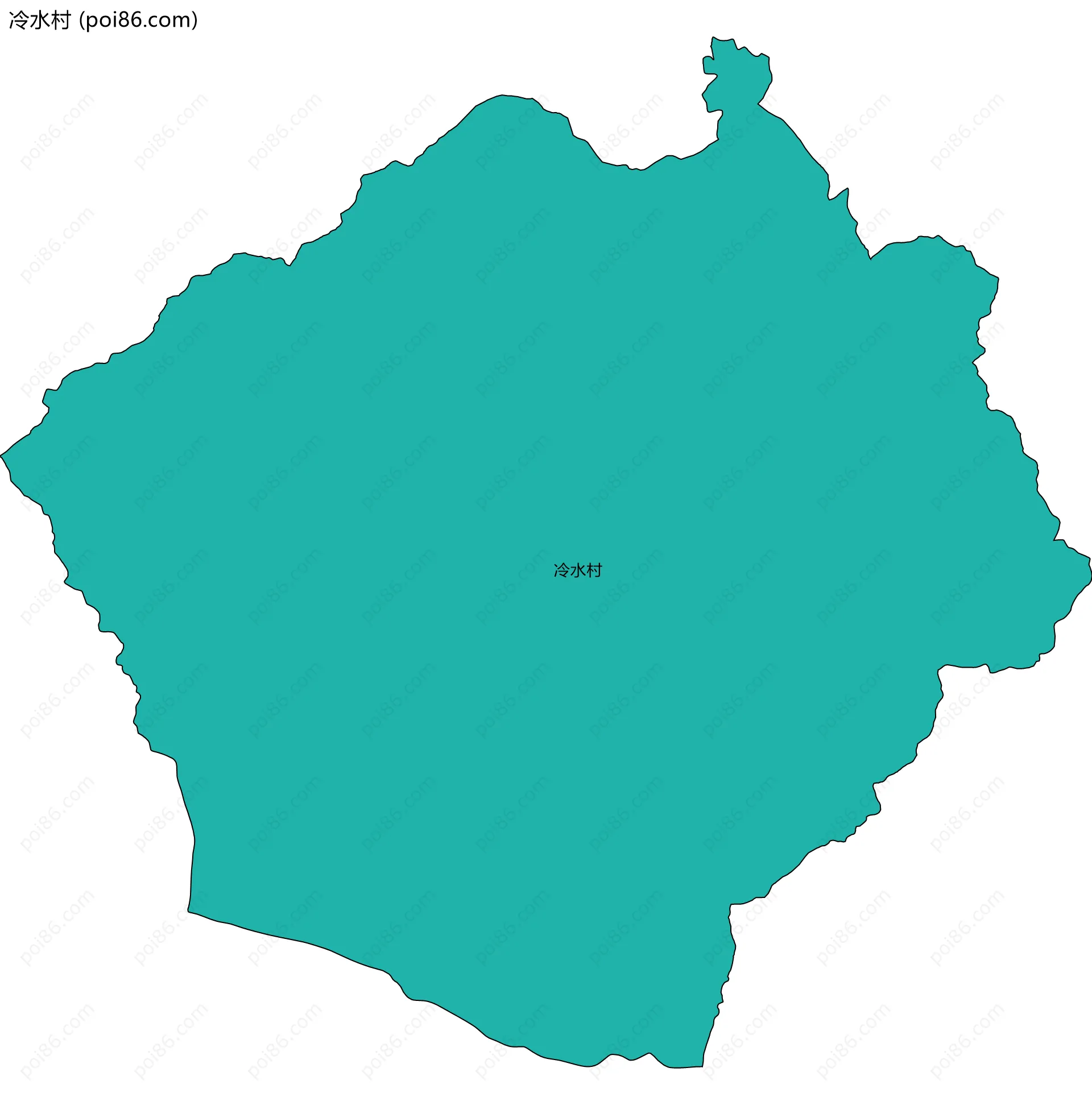 冷水村边界地图
