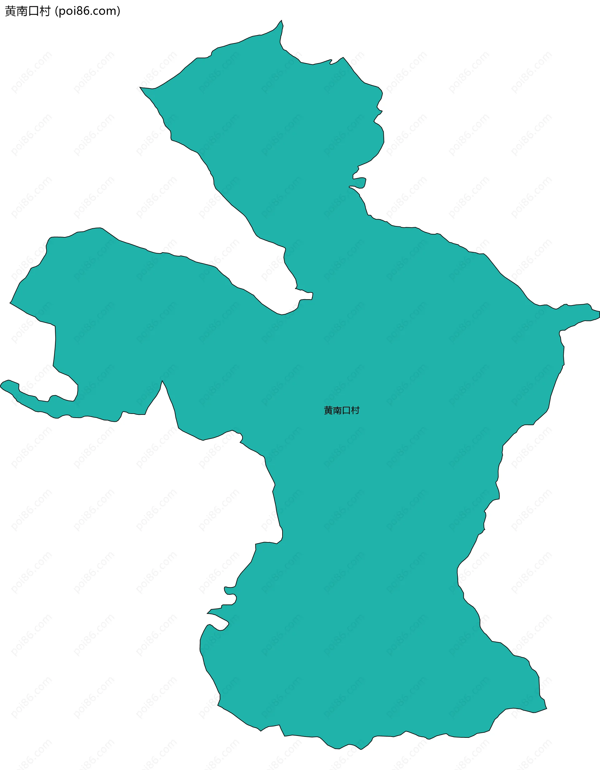 黄南口村边界地图