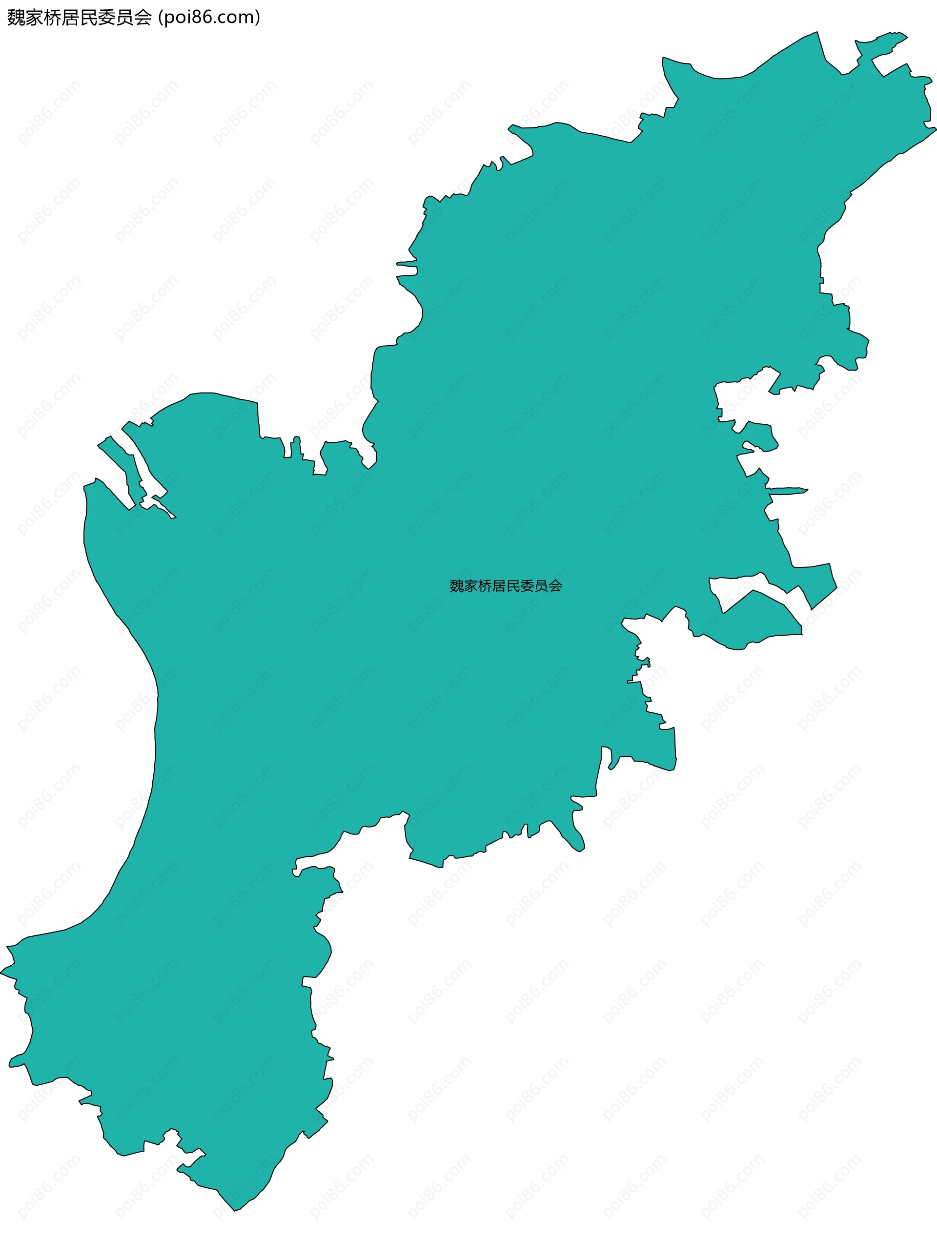 魏家桥居民委员会边界地图