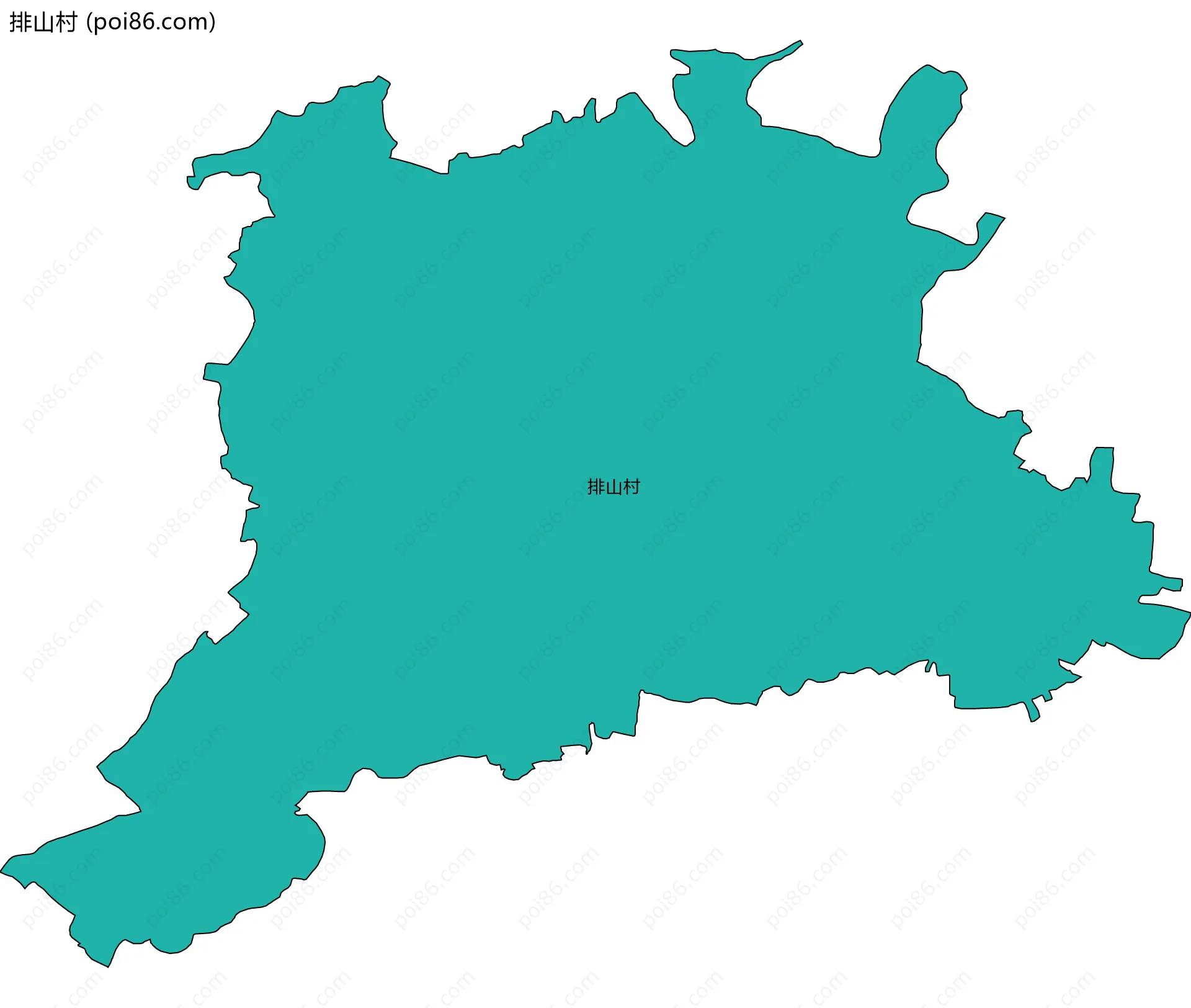 排山村边界地图
