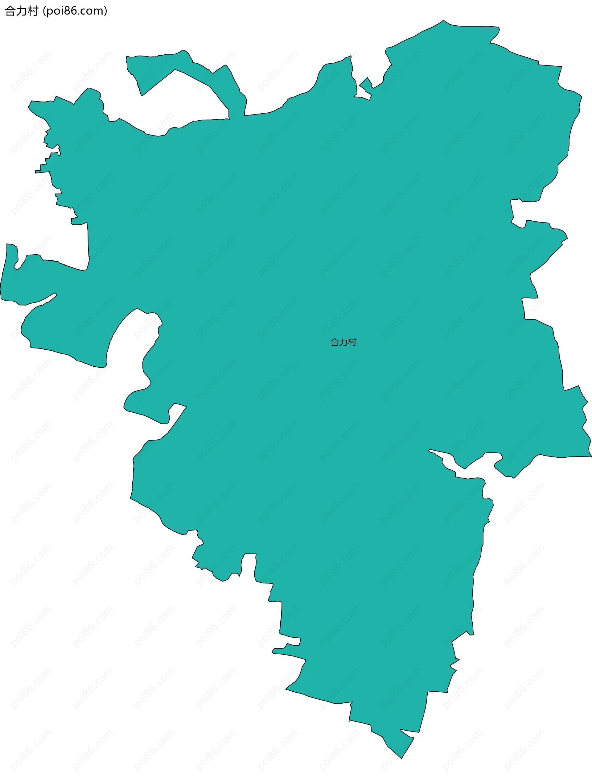 合力村边界地图