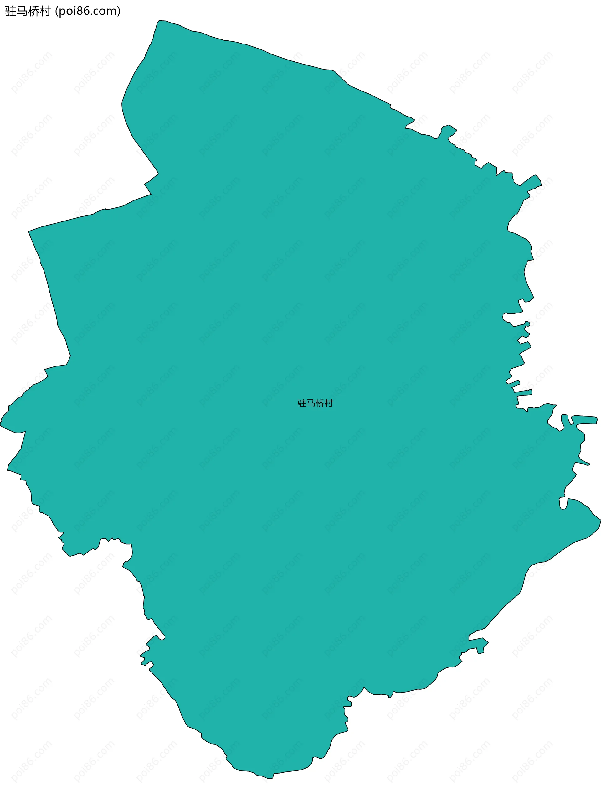 驻马桥村边界地图