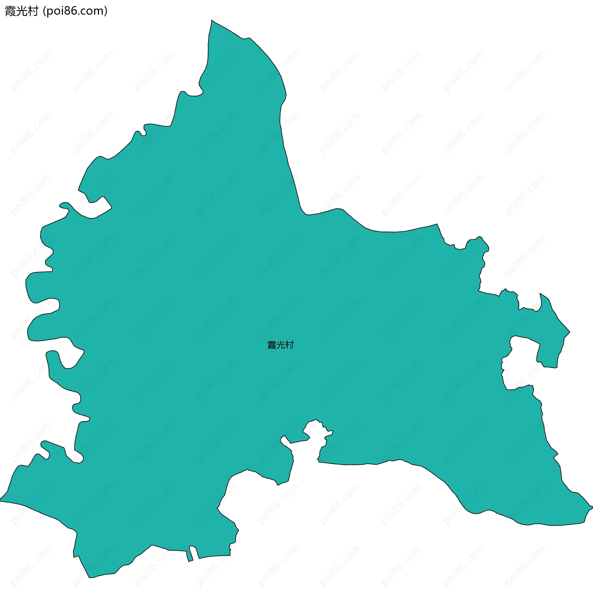 霞光村边界地图