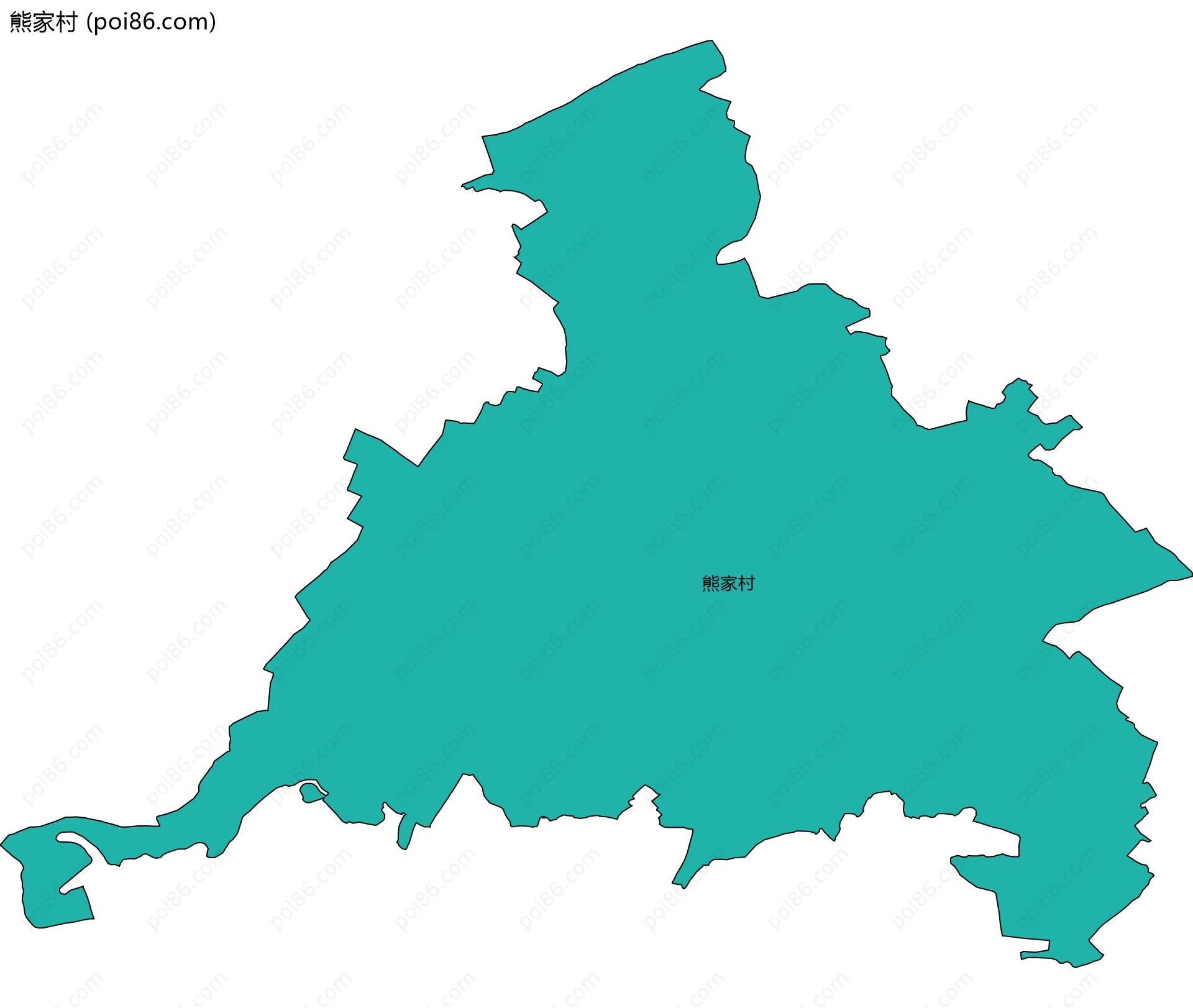 熊家村边界地图