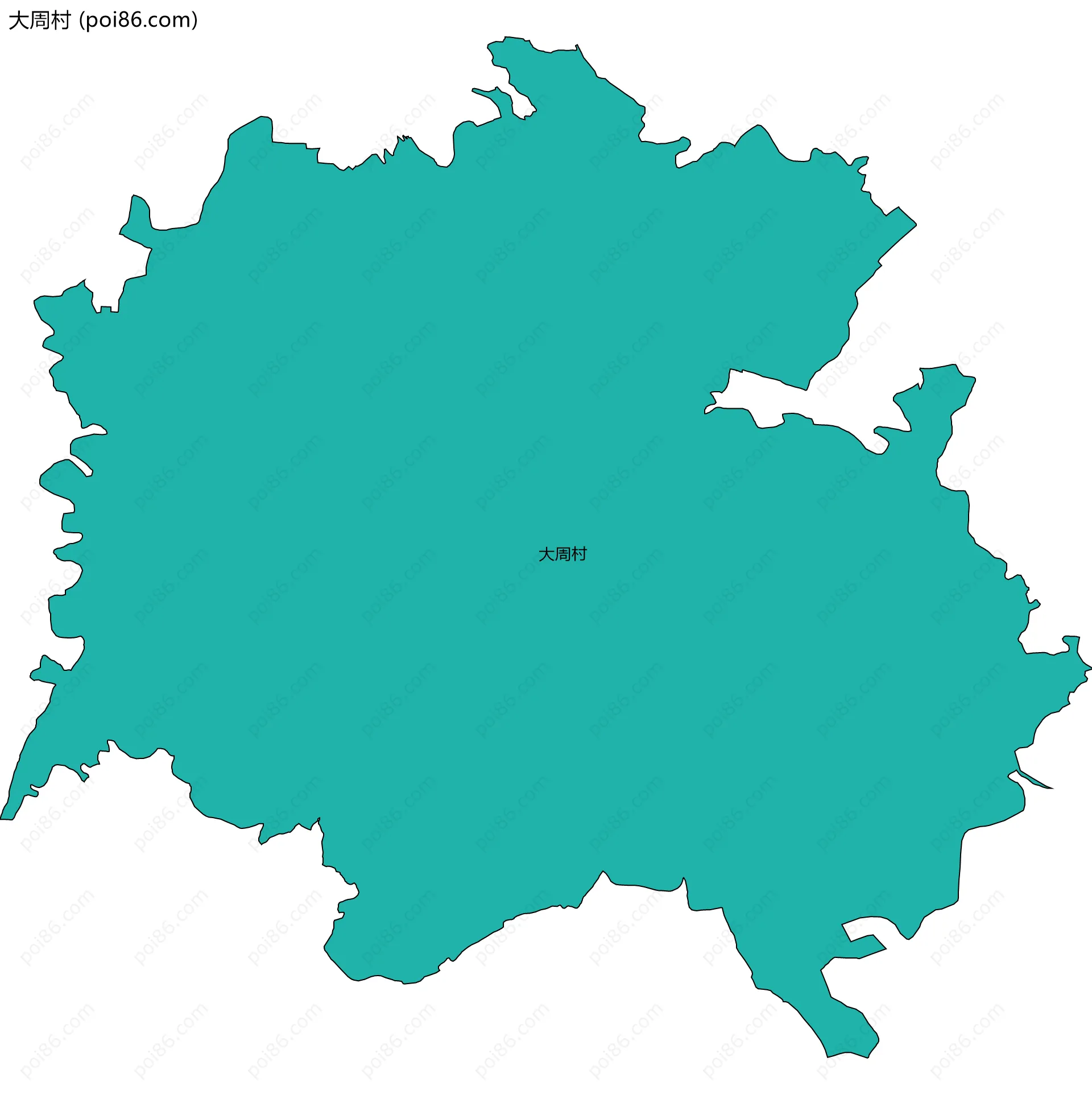 大周村边界地图