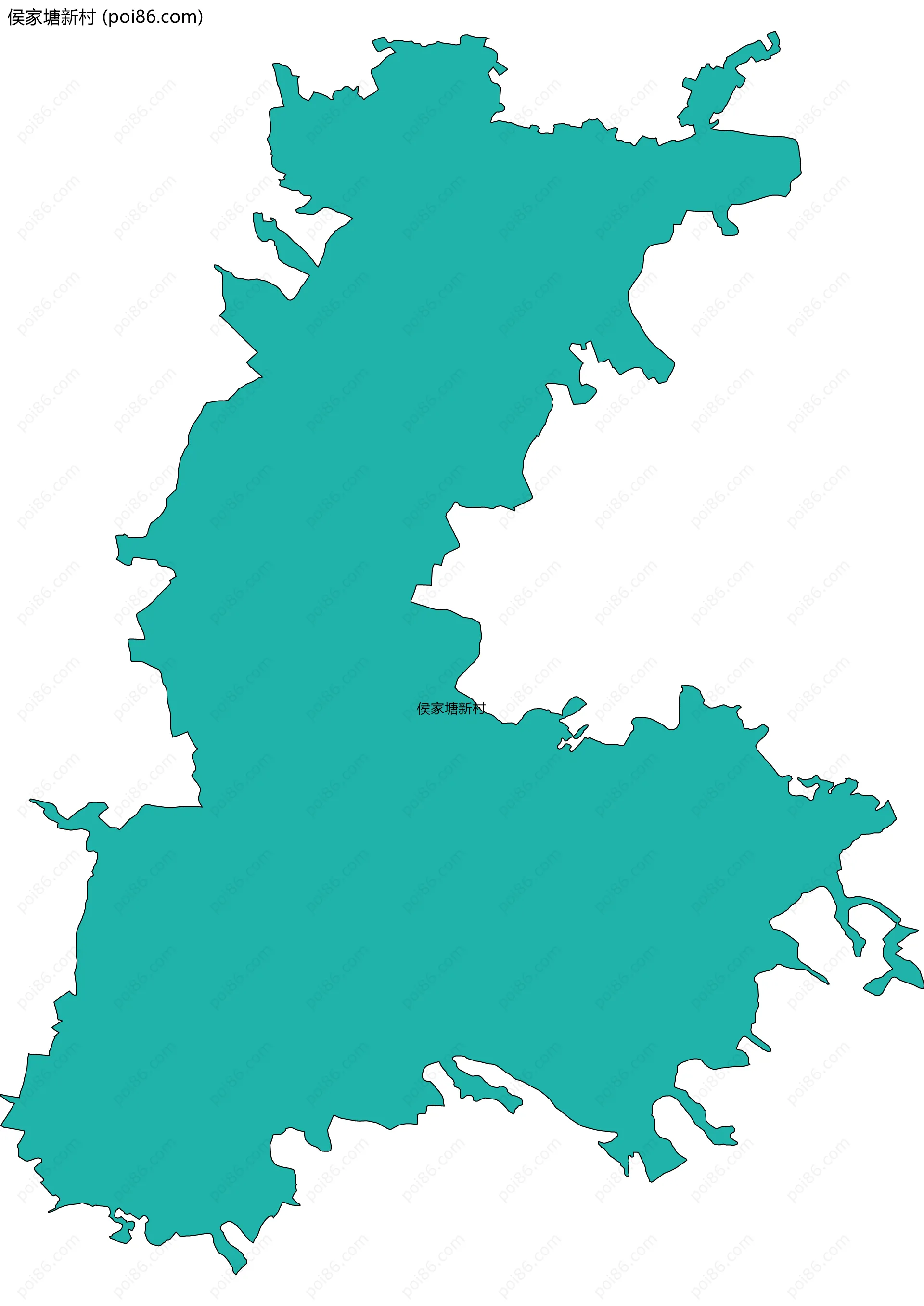 侯家塘新村边界地图