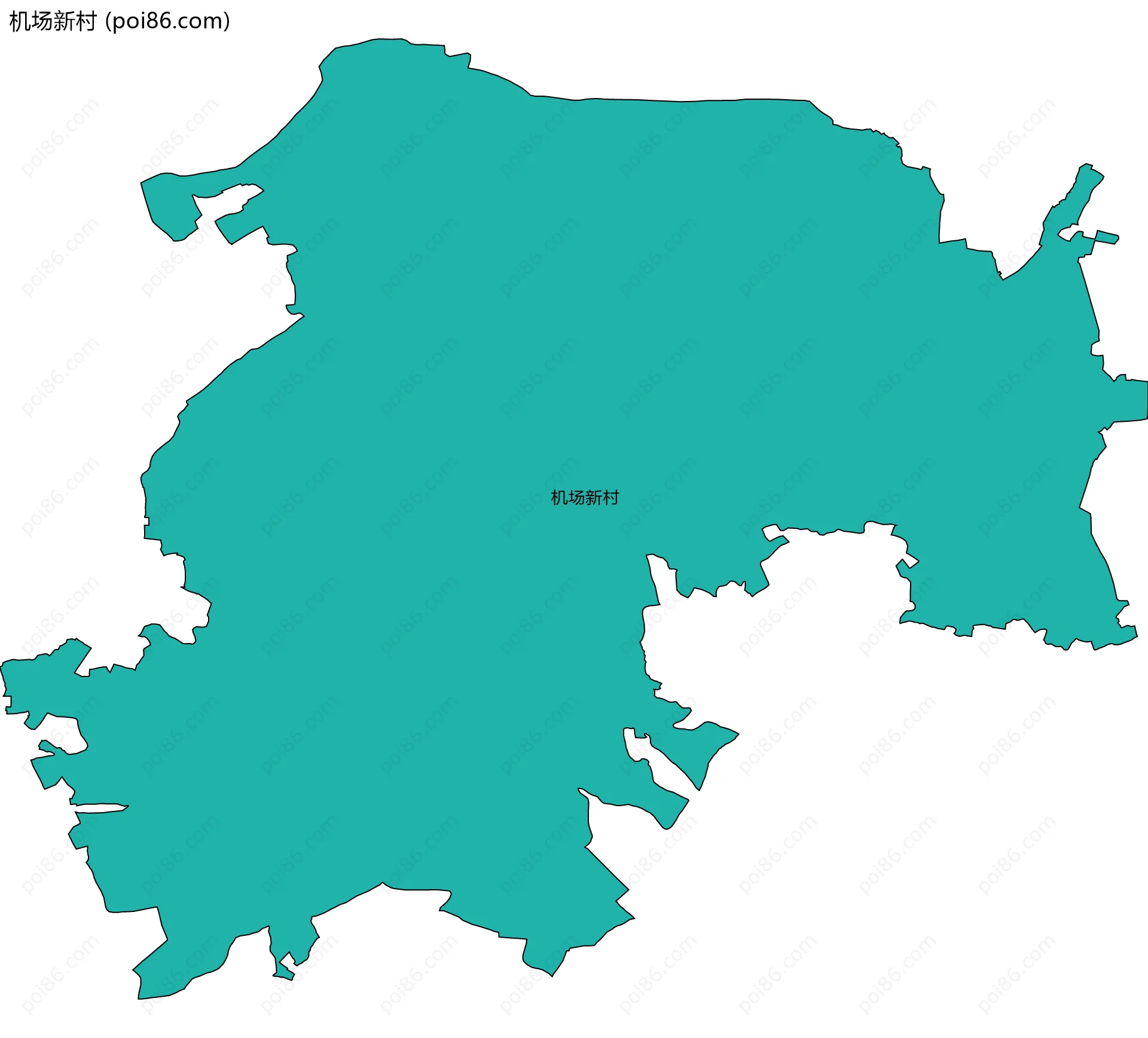 机场新村边界地图