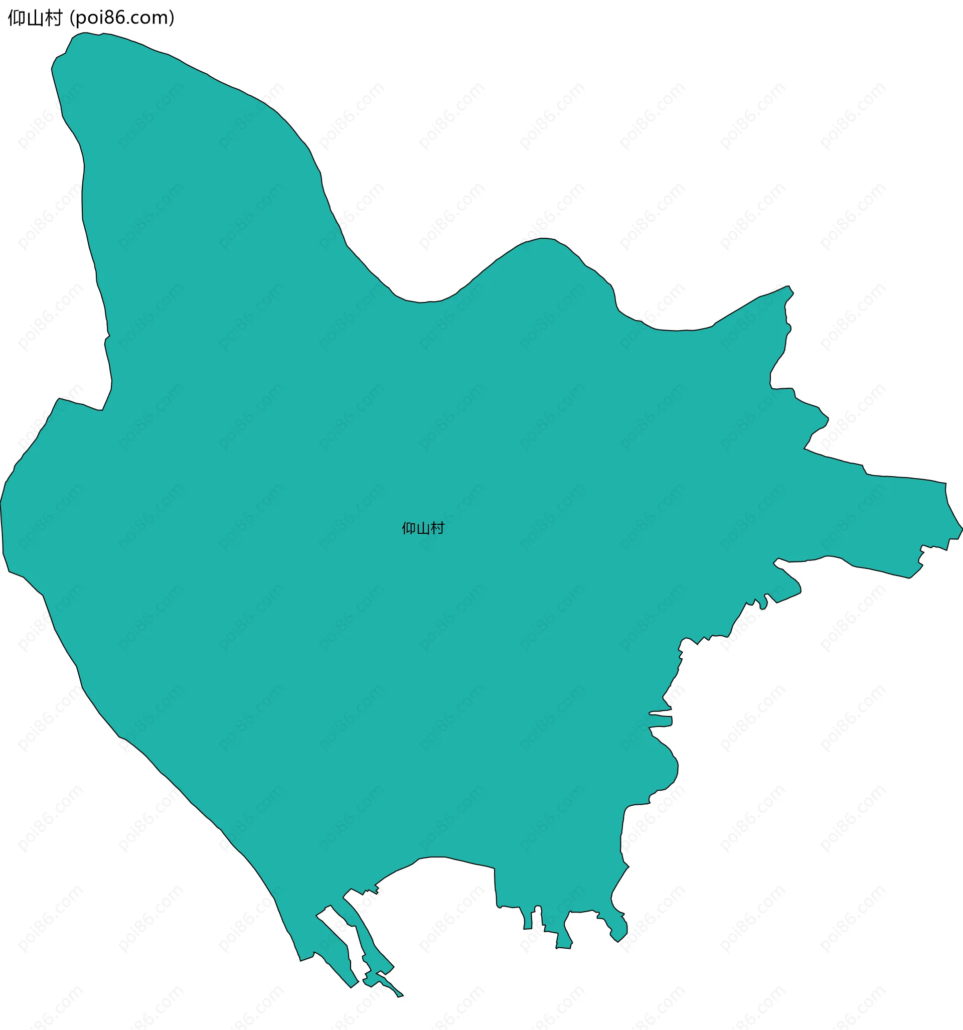 仰山村边界地图