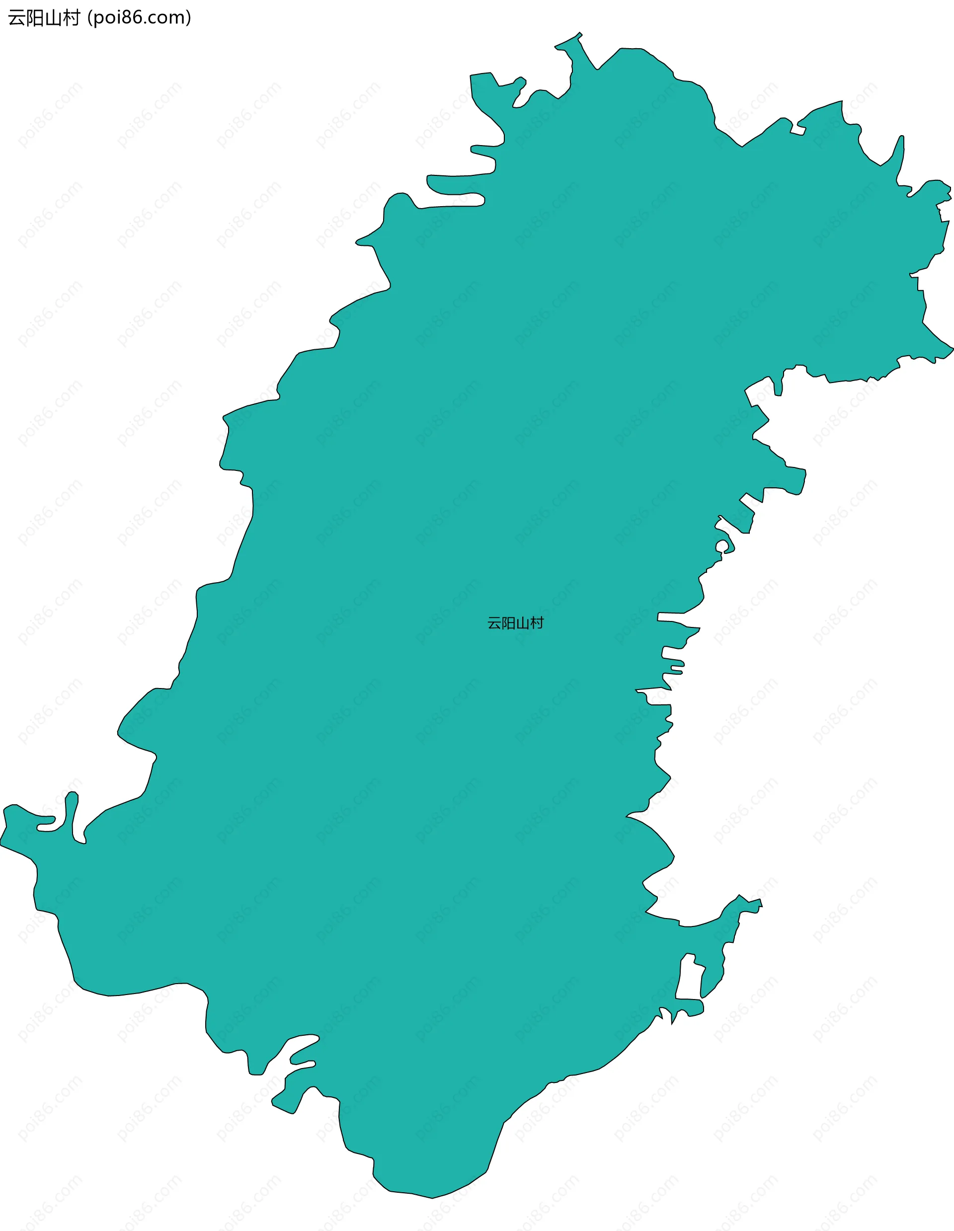 云阳山村边界地图