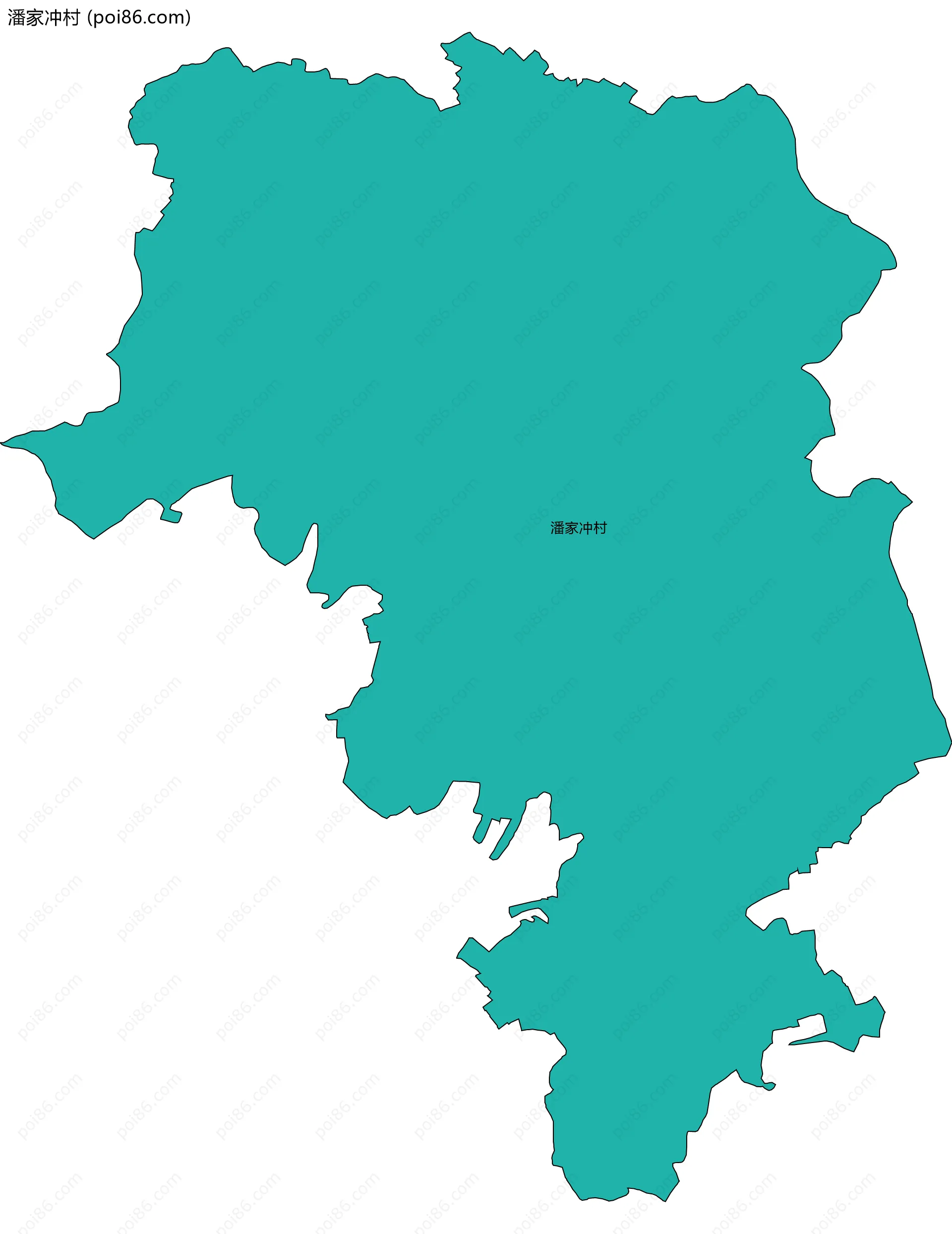 潘家冲村边界地图