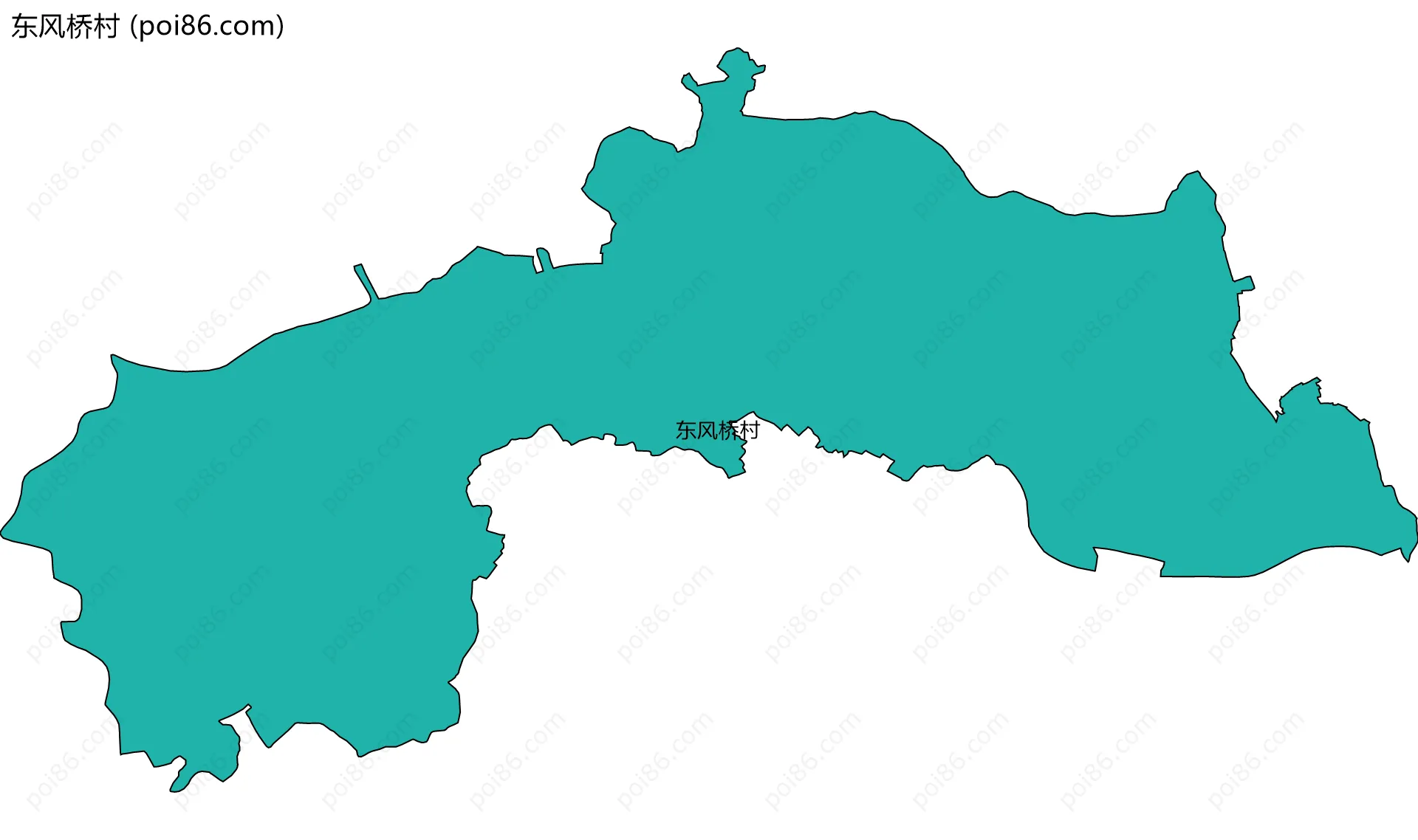 东风桥村边界地图