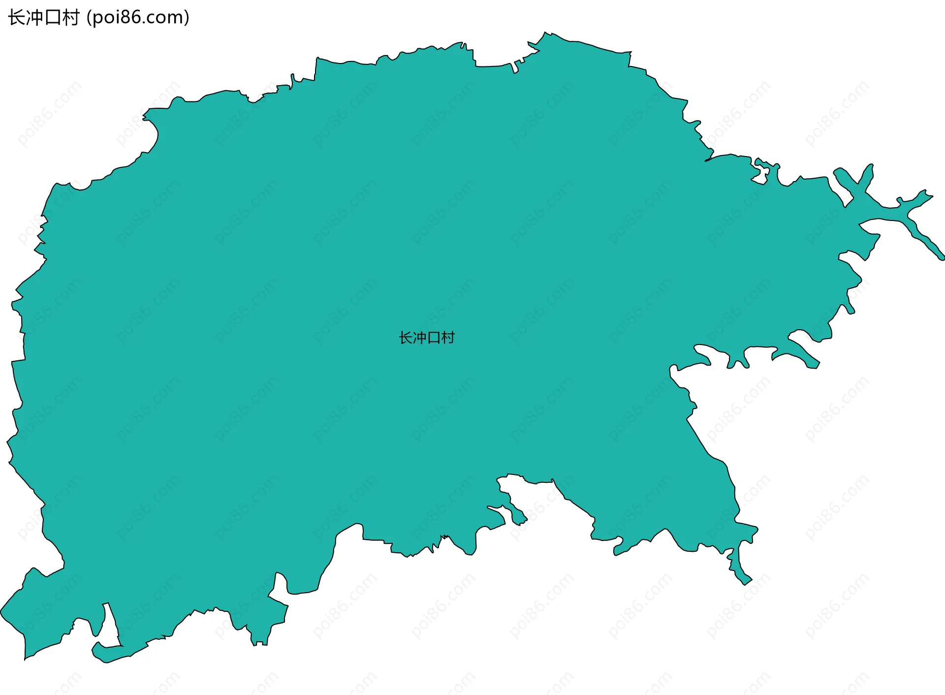 长冲口村边界地图