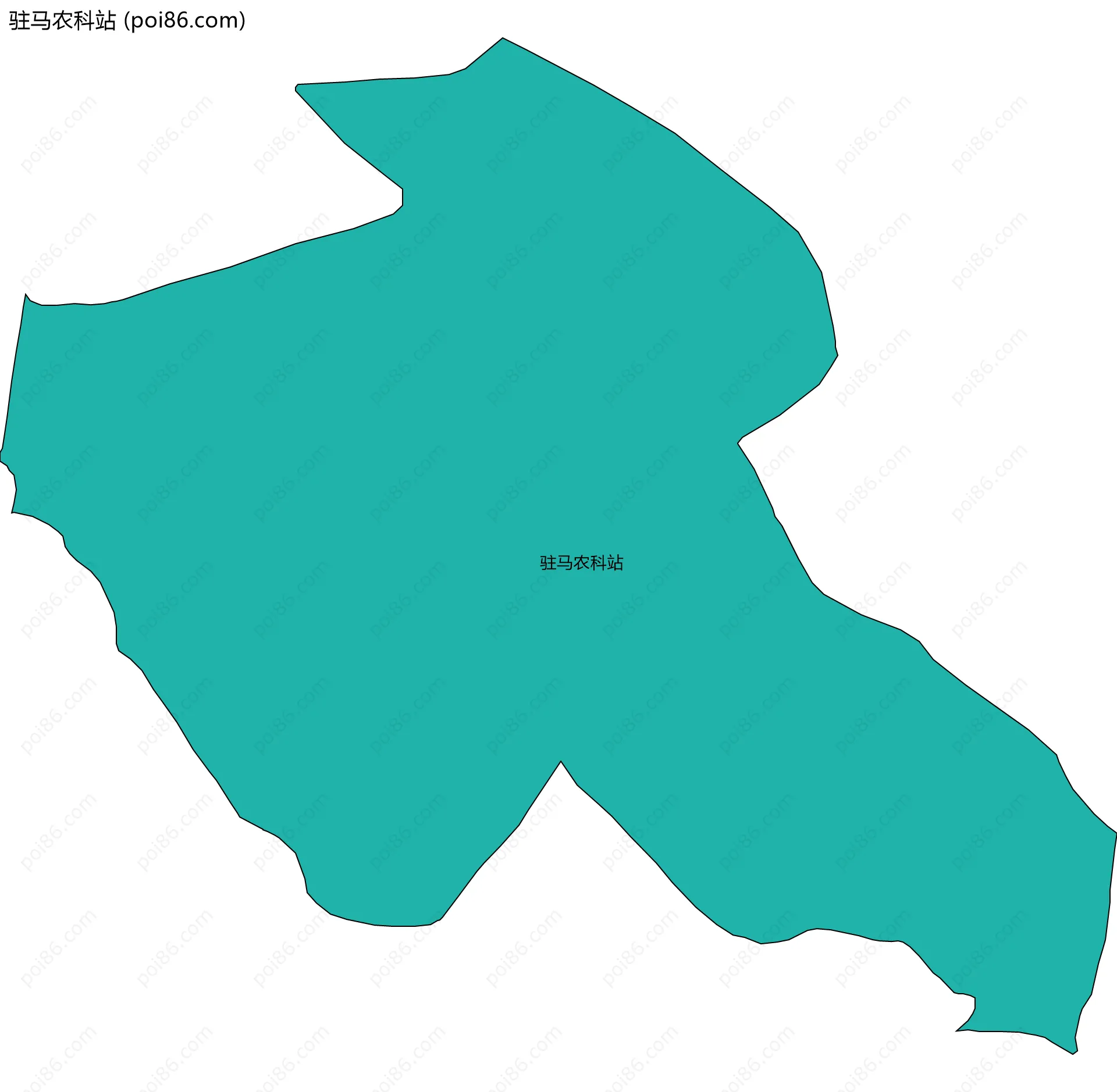 驻马农科站边界地图