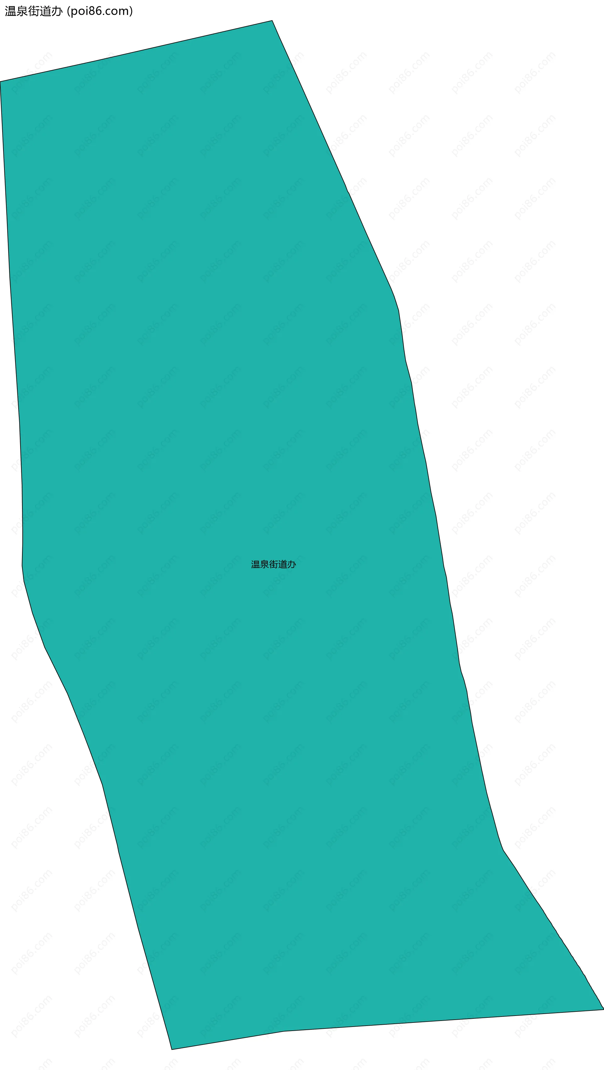 温泉街道办边界地图