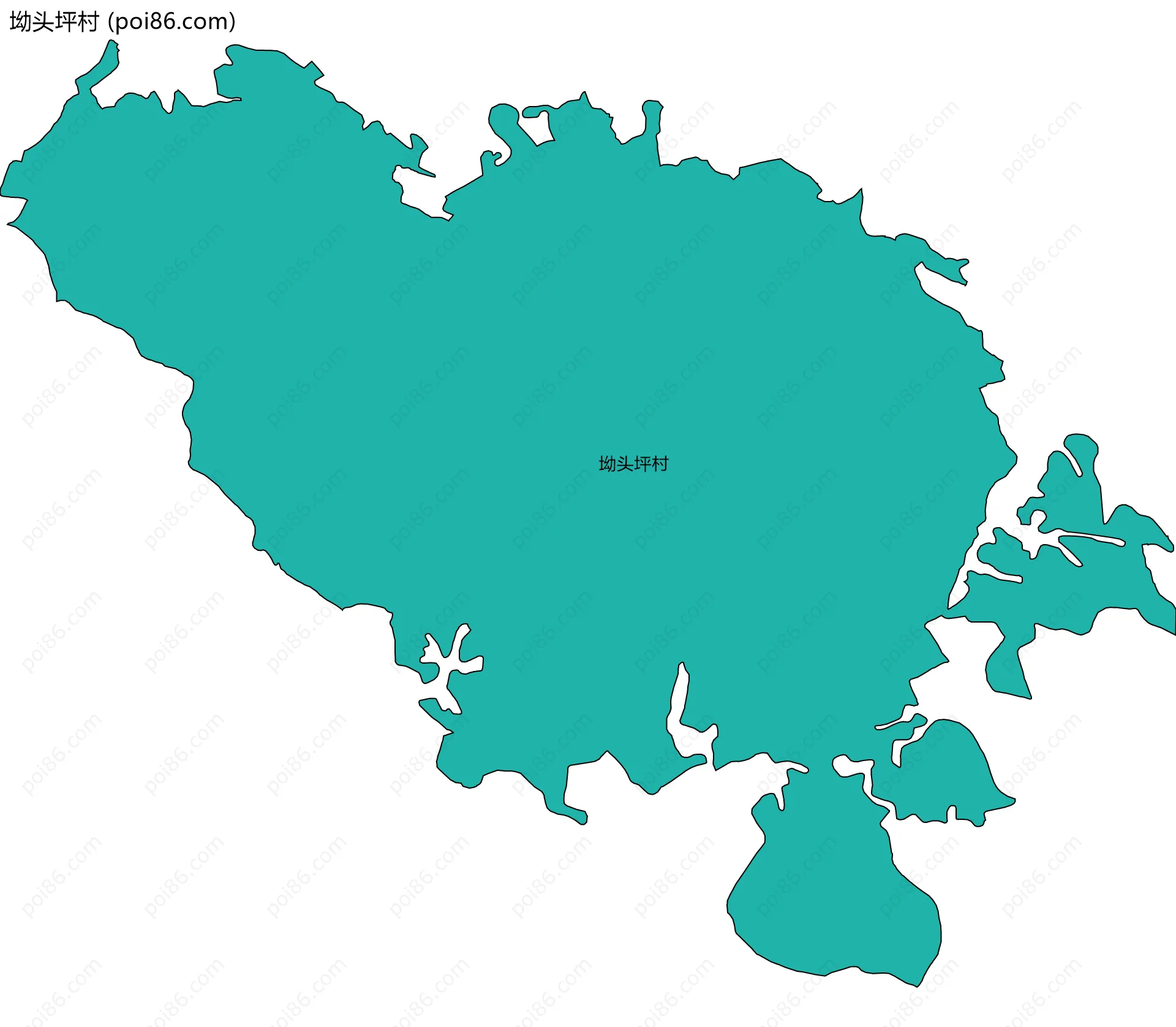 坳头坪村边界地图