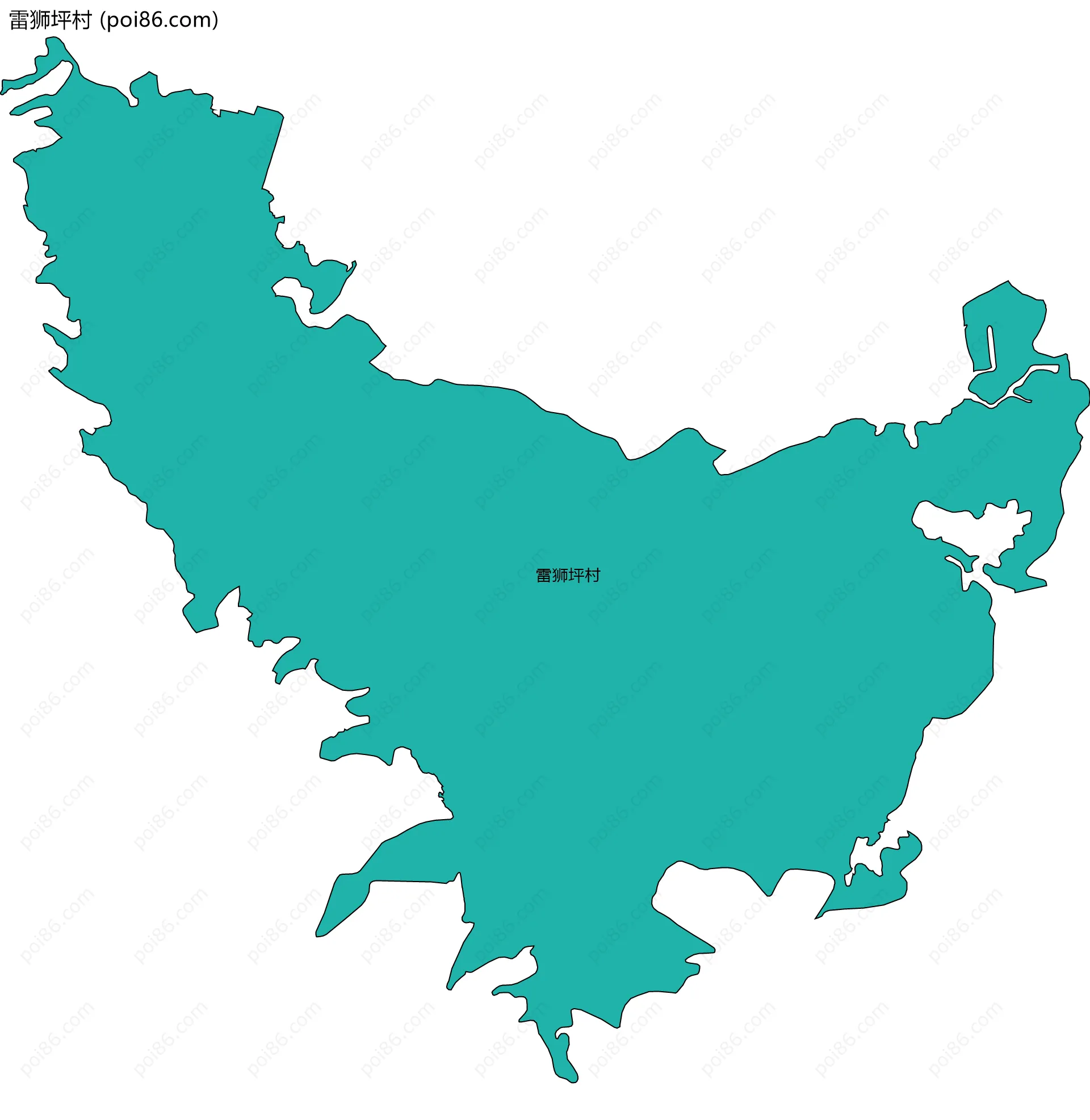 雷狮坪村边界地图