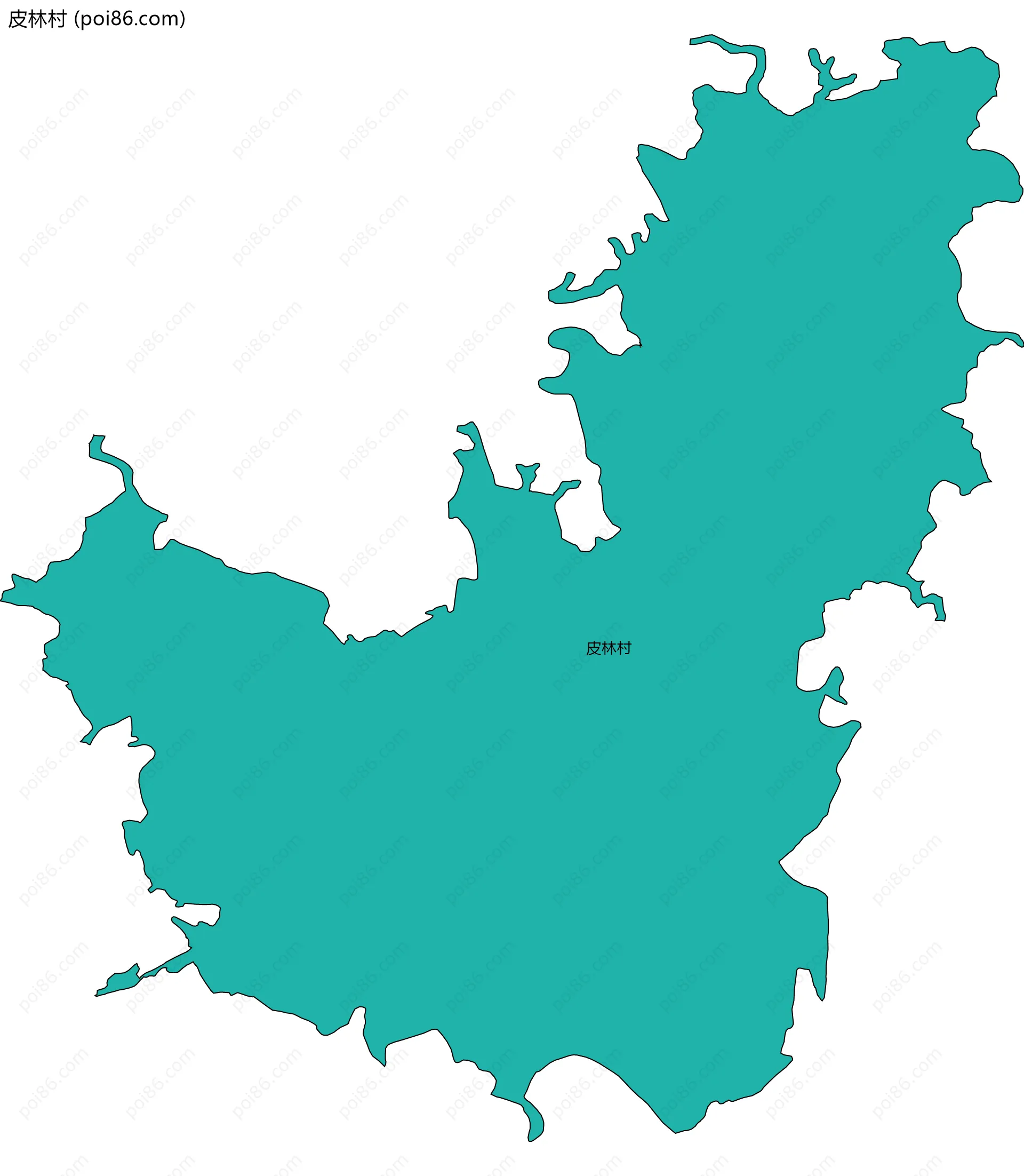 皮林村边界地图