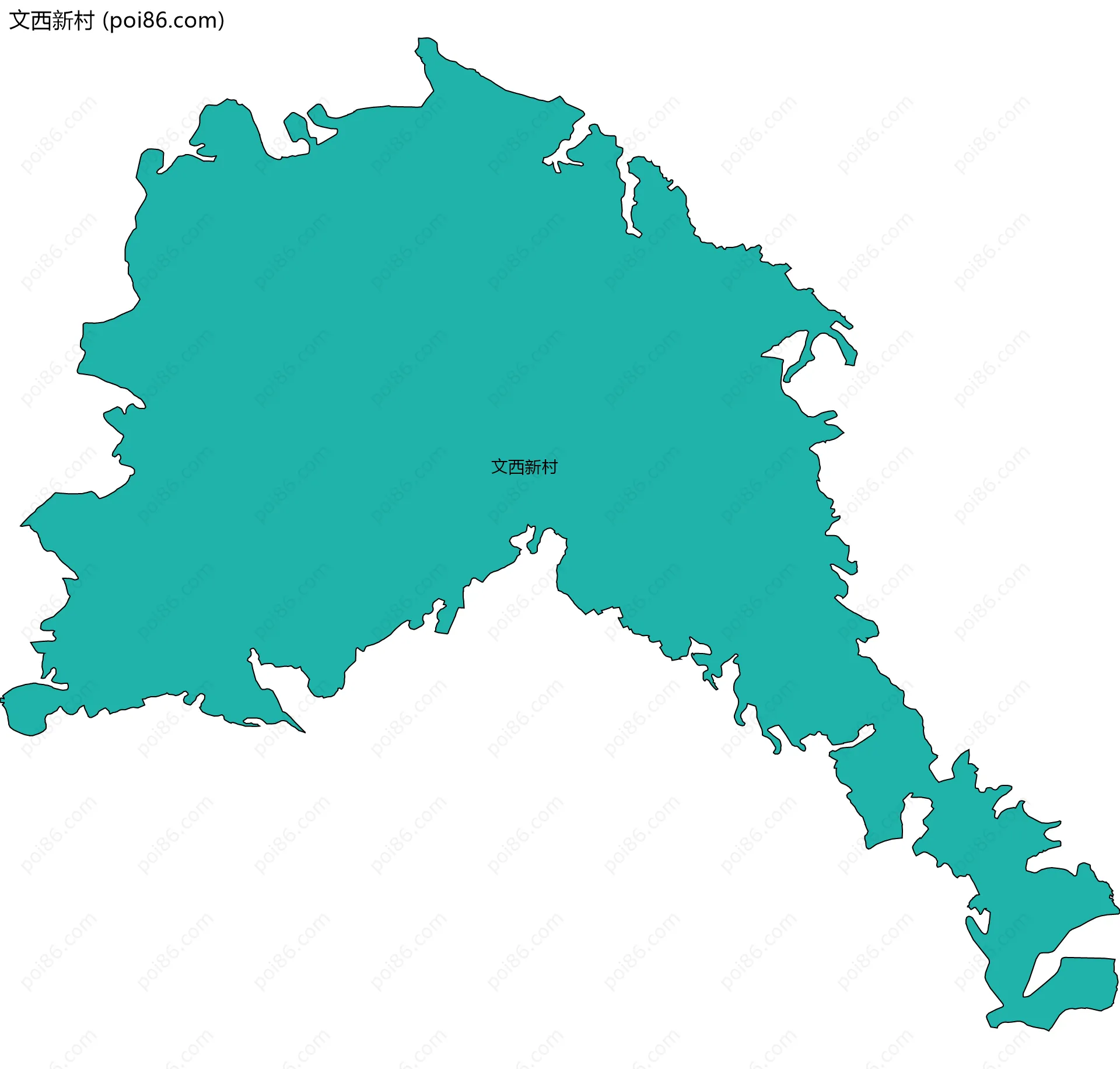 文西新村边界地图