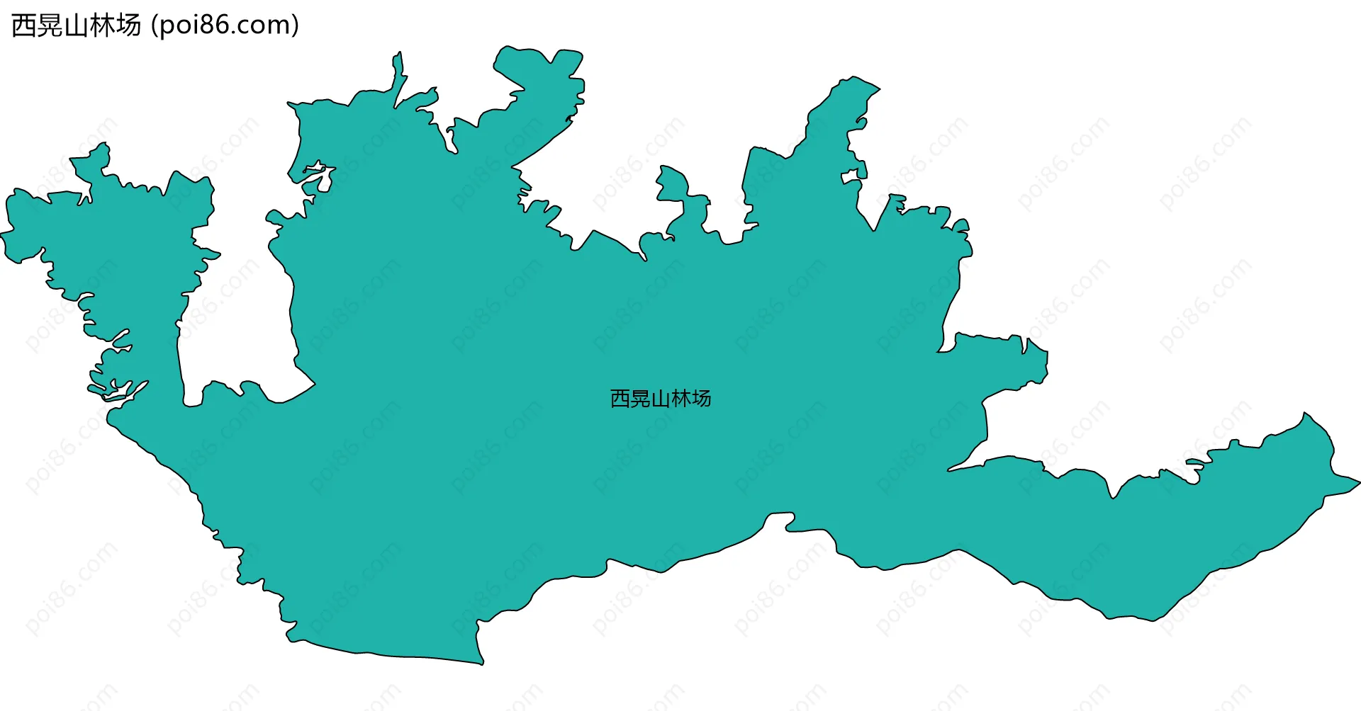 西晃山林场边界地图