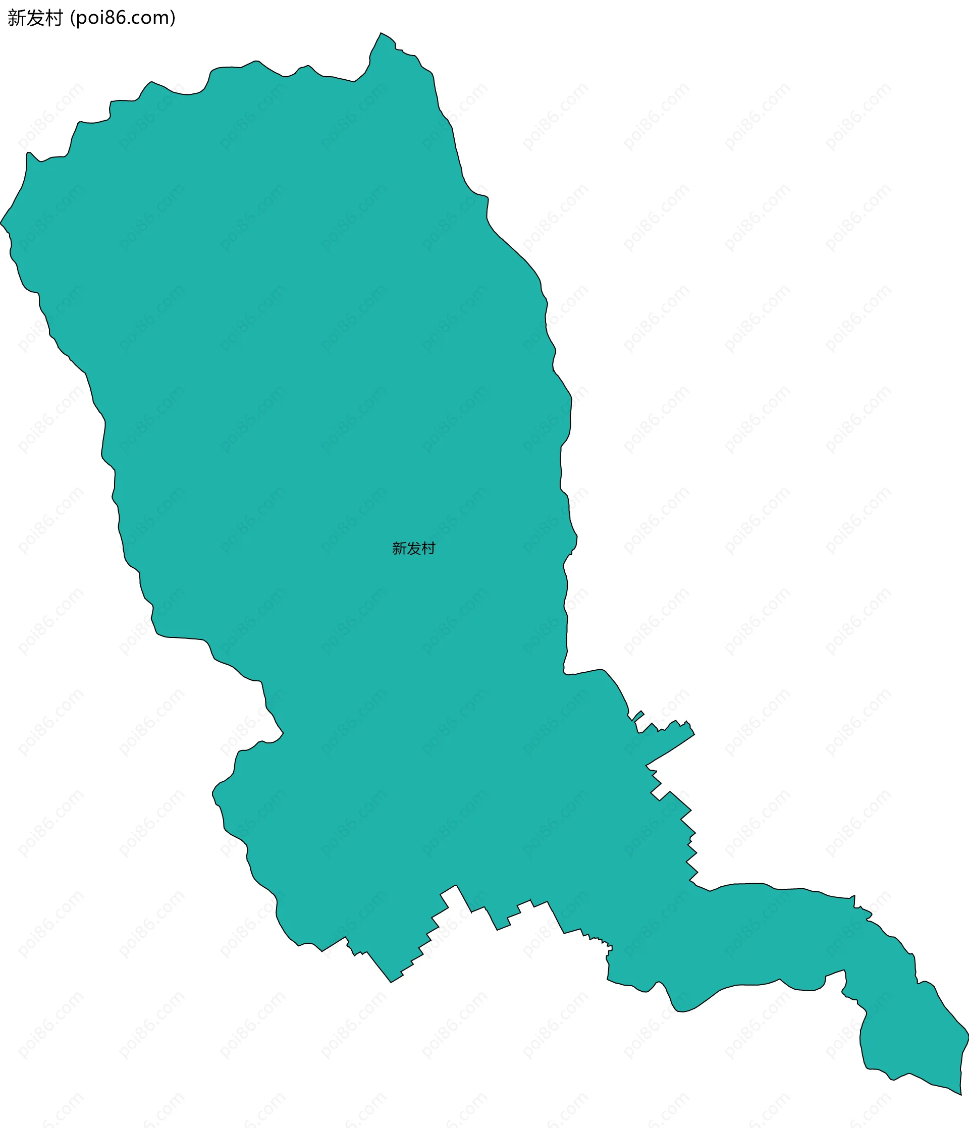 新发村边界地图