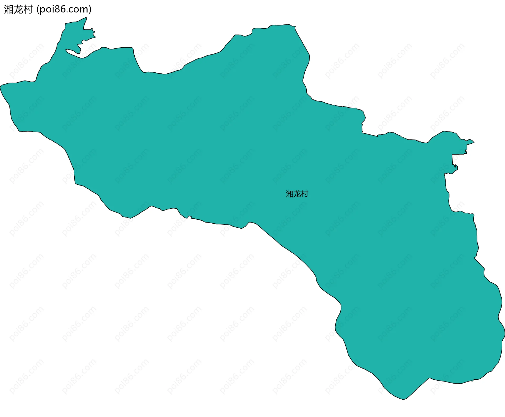 湘龙村边界地图