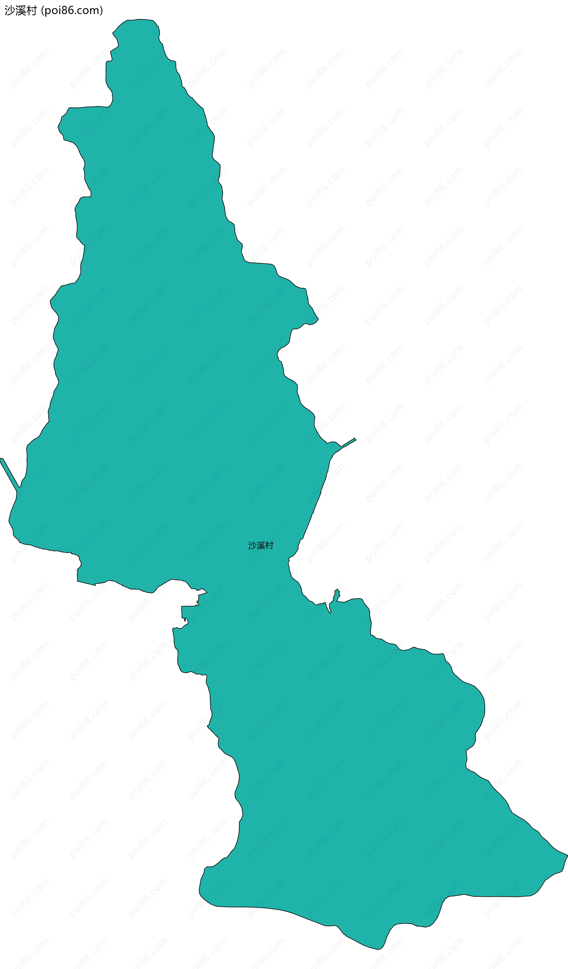 沙溪村边界地图