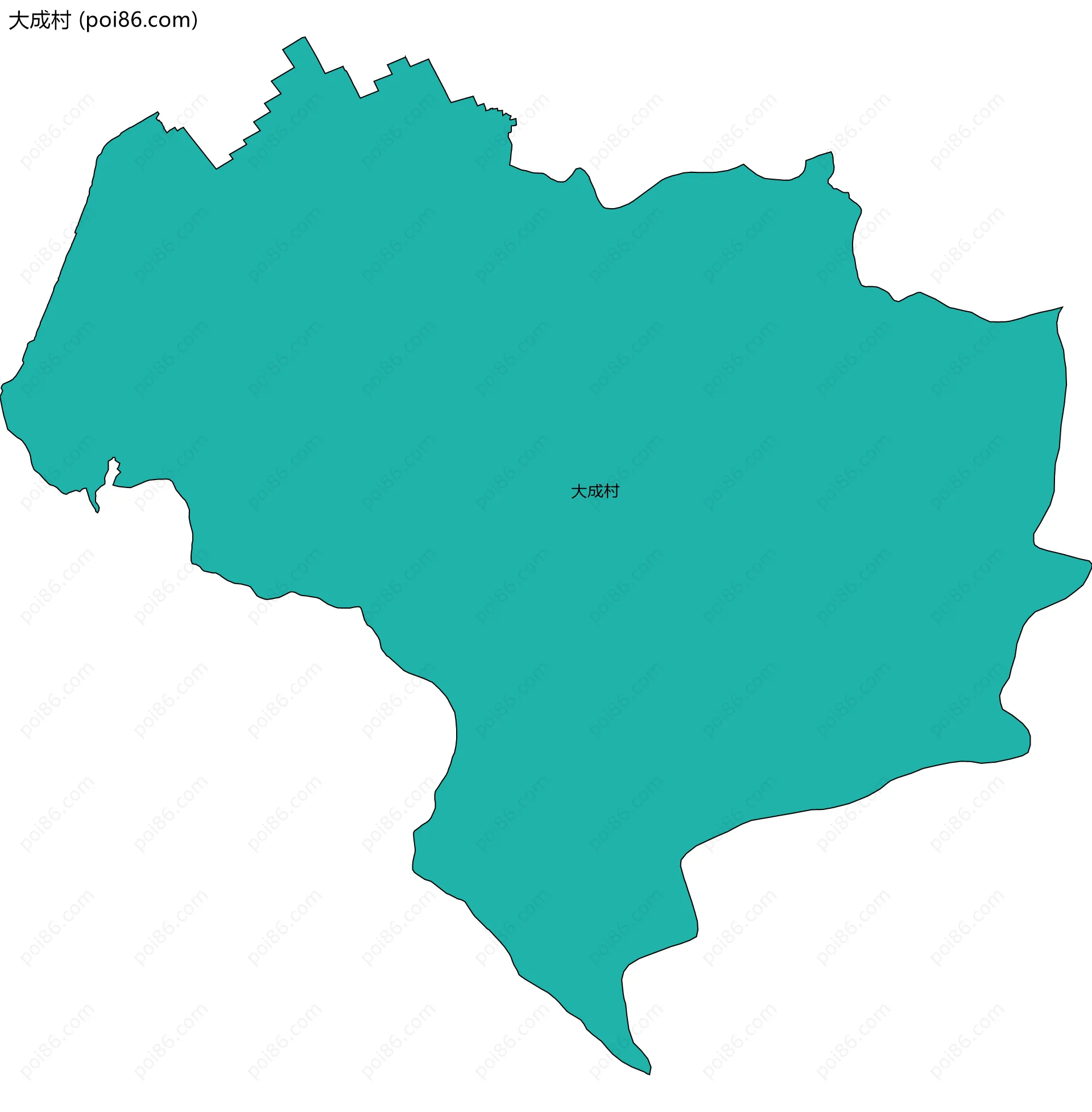 大成村边界地图