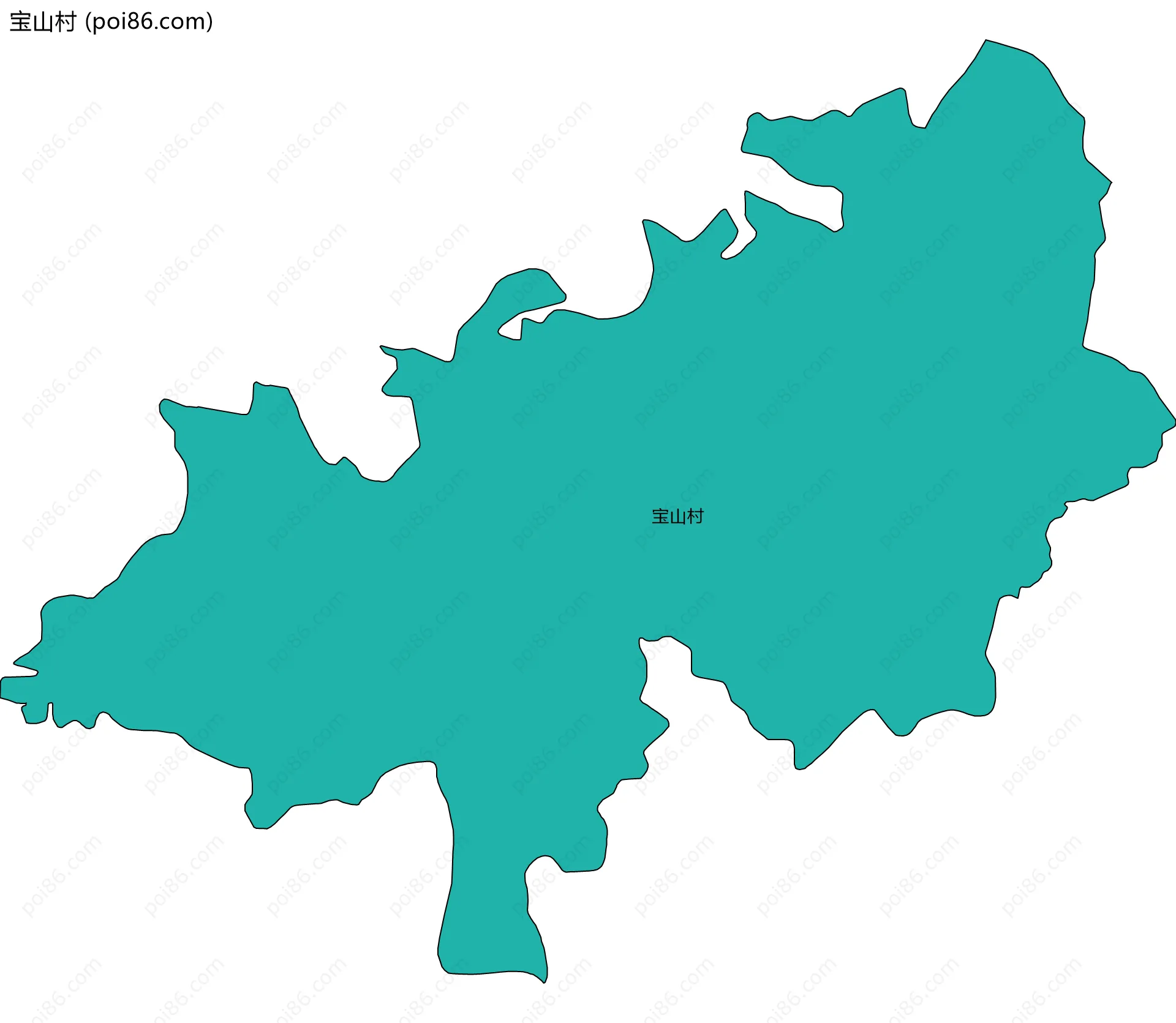 宝山村边界地图
