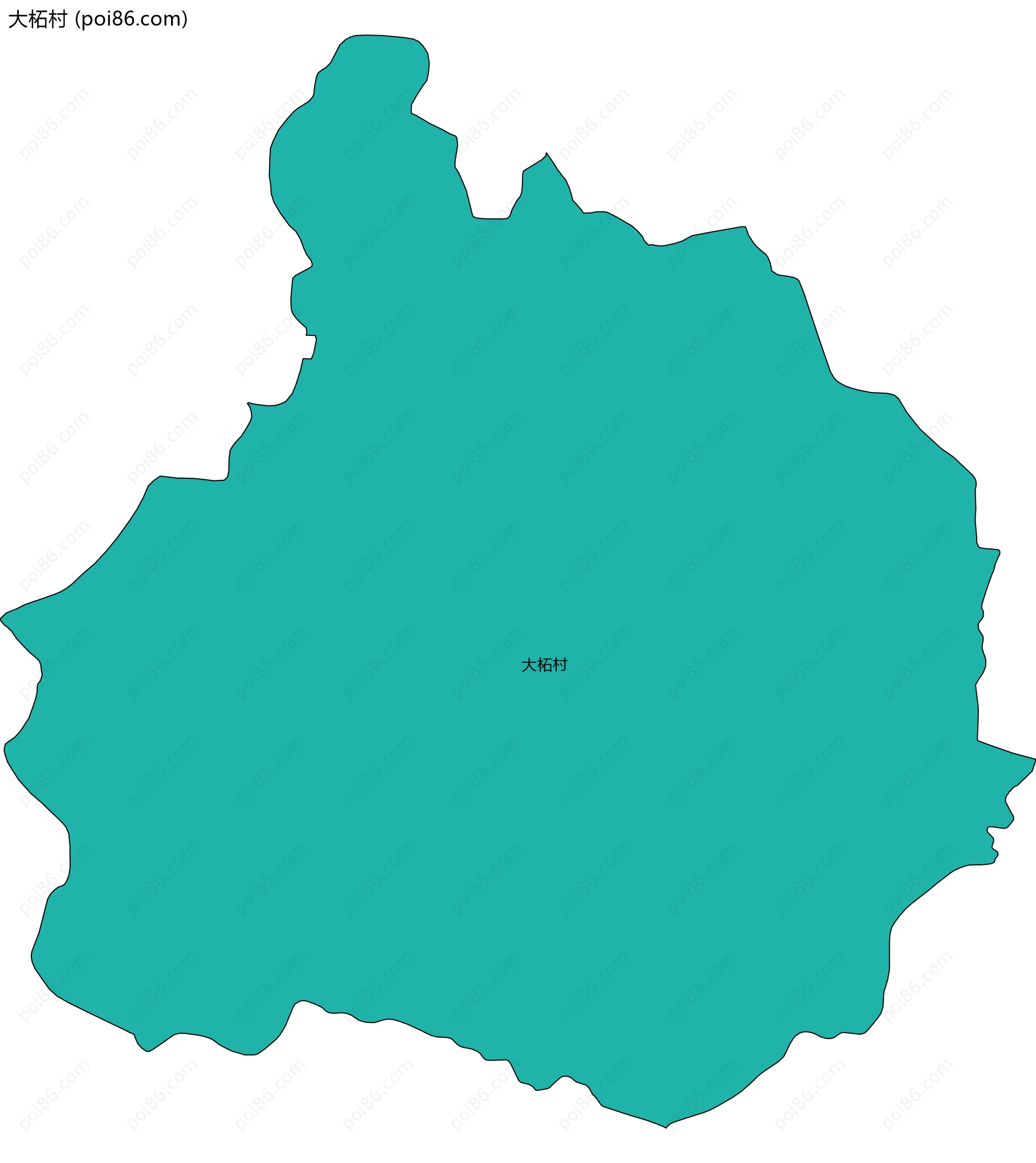 大柘村边界地图