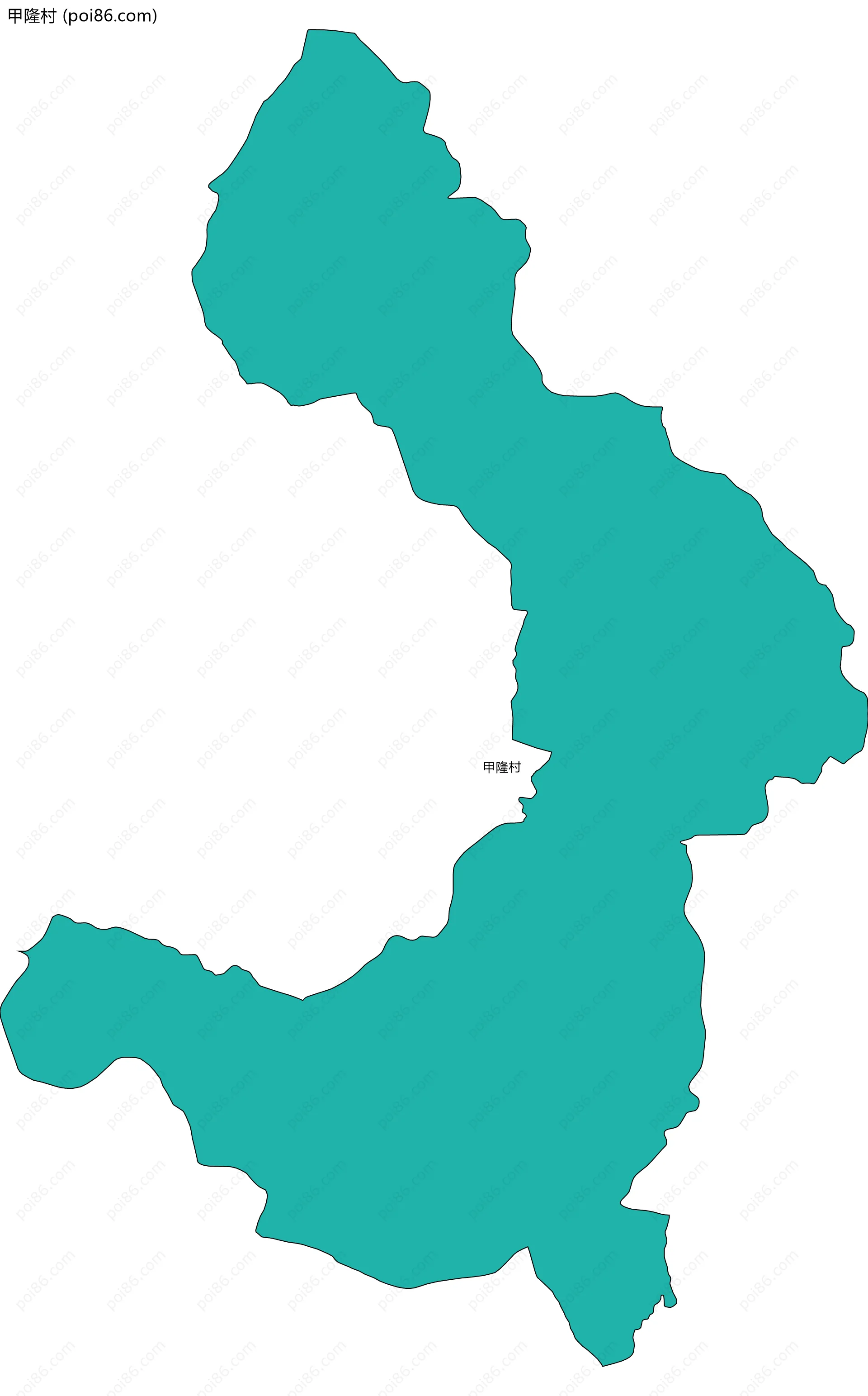 甲隆村边界地图