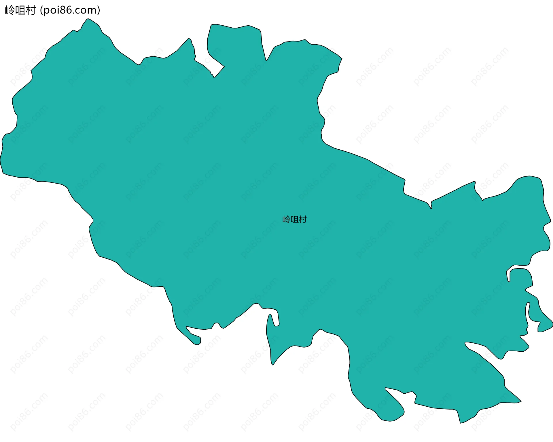 岭咀村边界地图