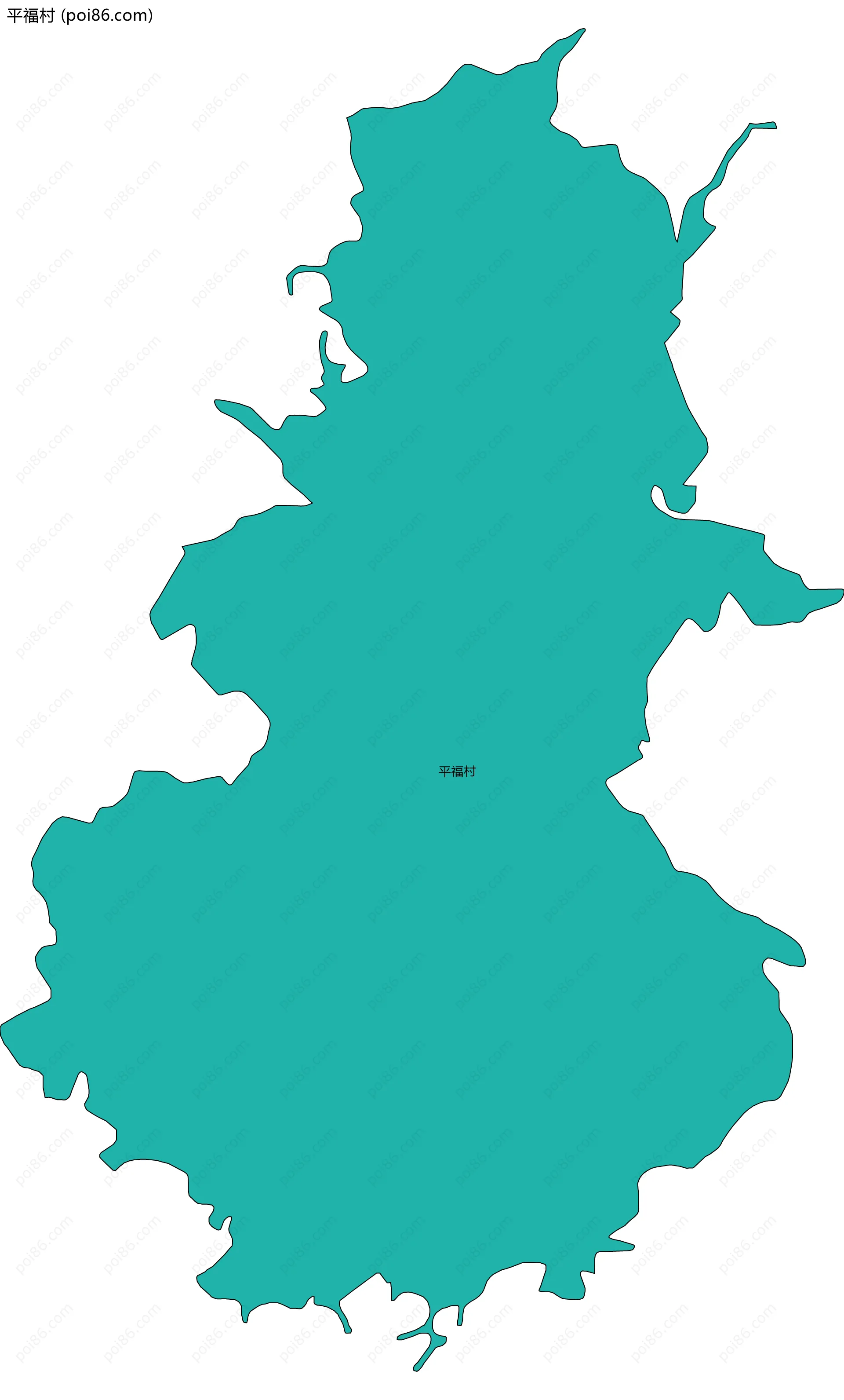 平福村边界地图