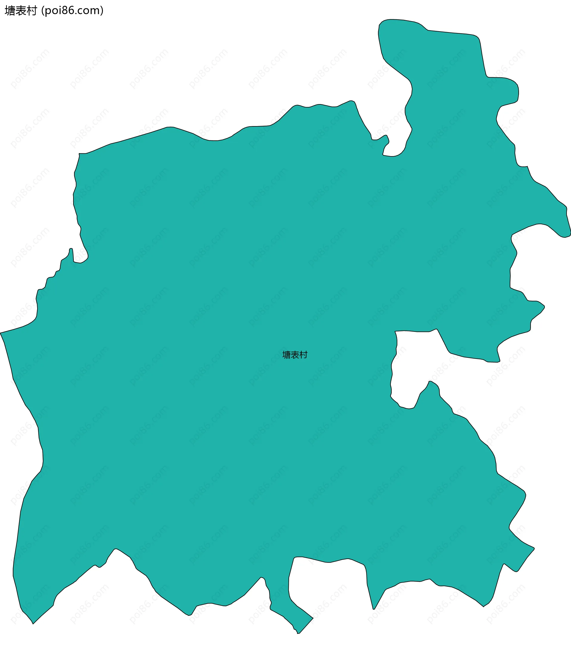 塘表村边界地图