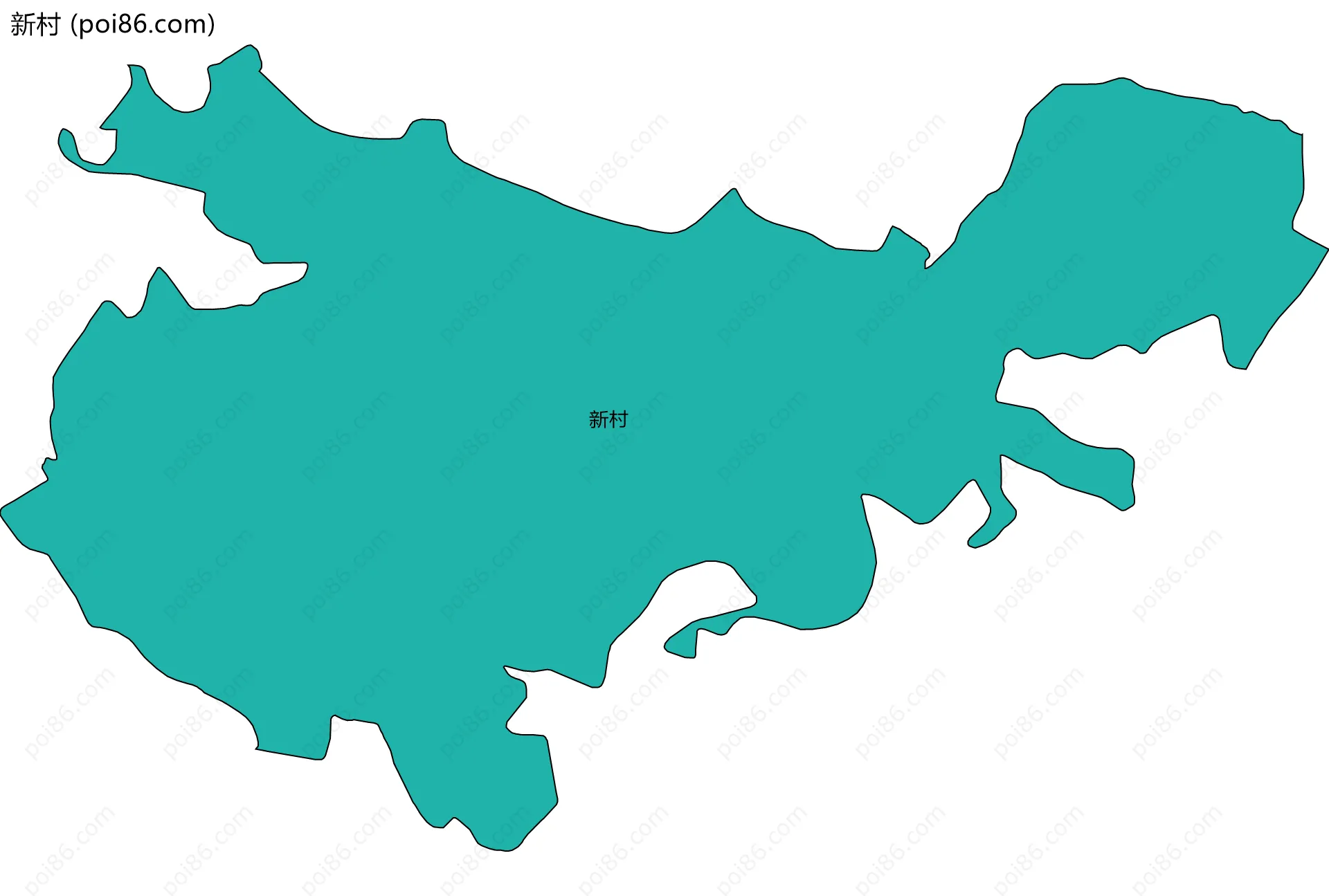 新村边界地图