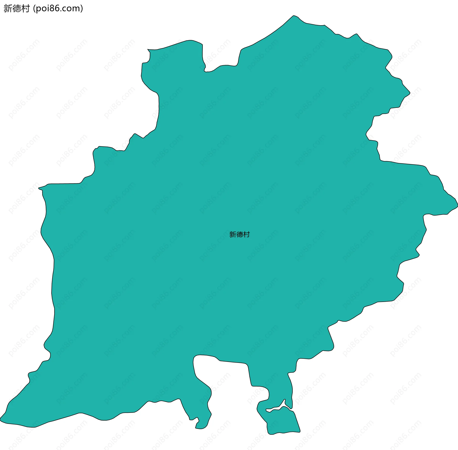 新德村边界地图