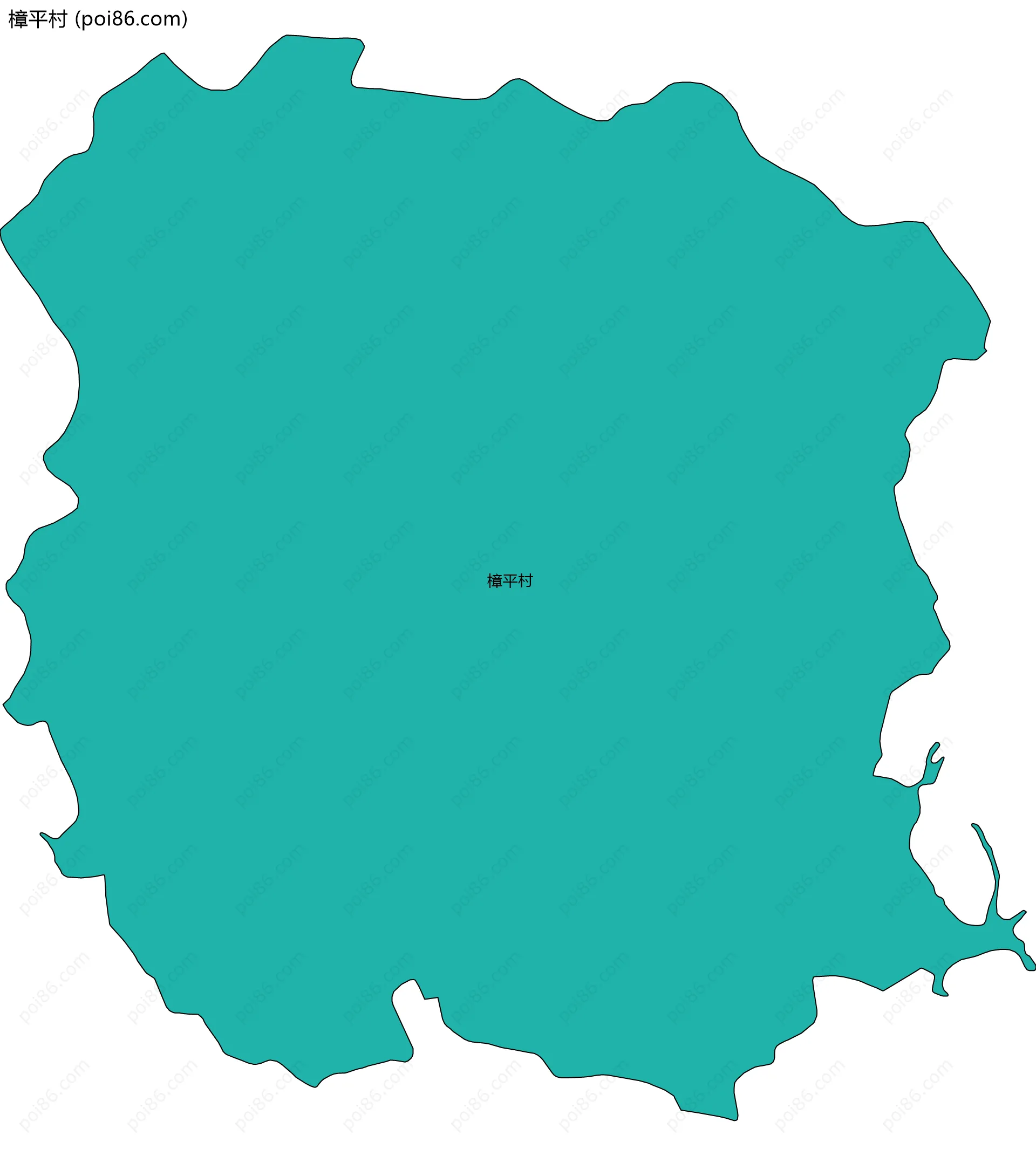 樟平村边界地图