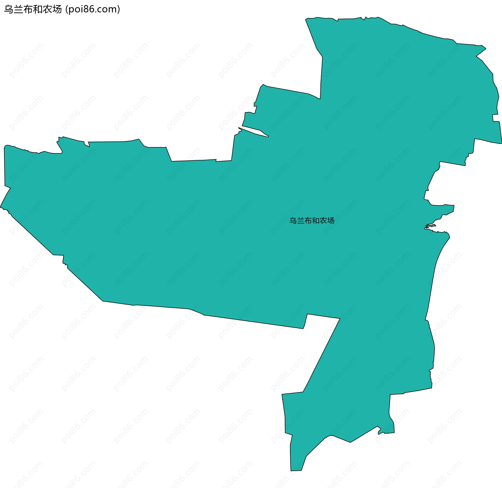 乌兰布和农场边界地图(五级行政区划)