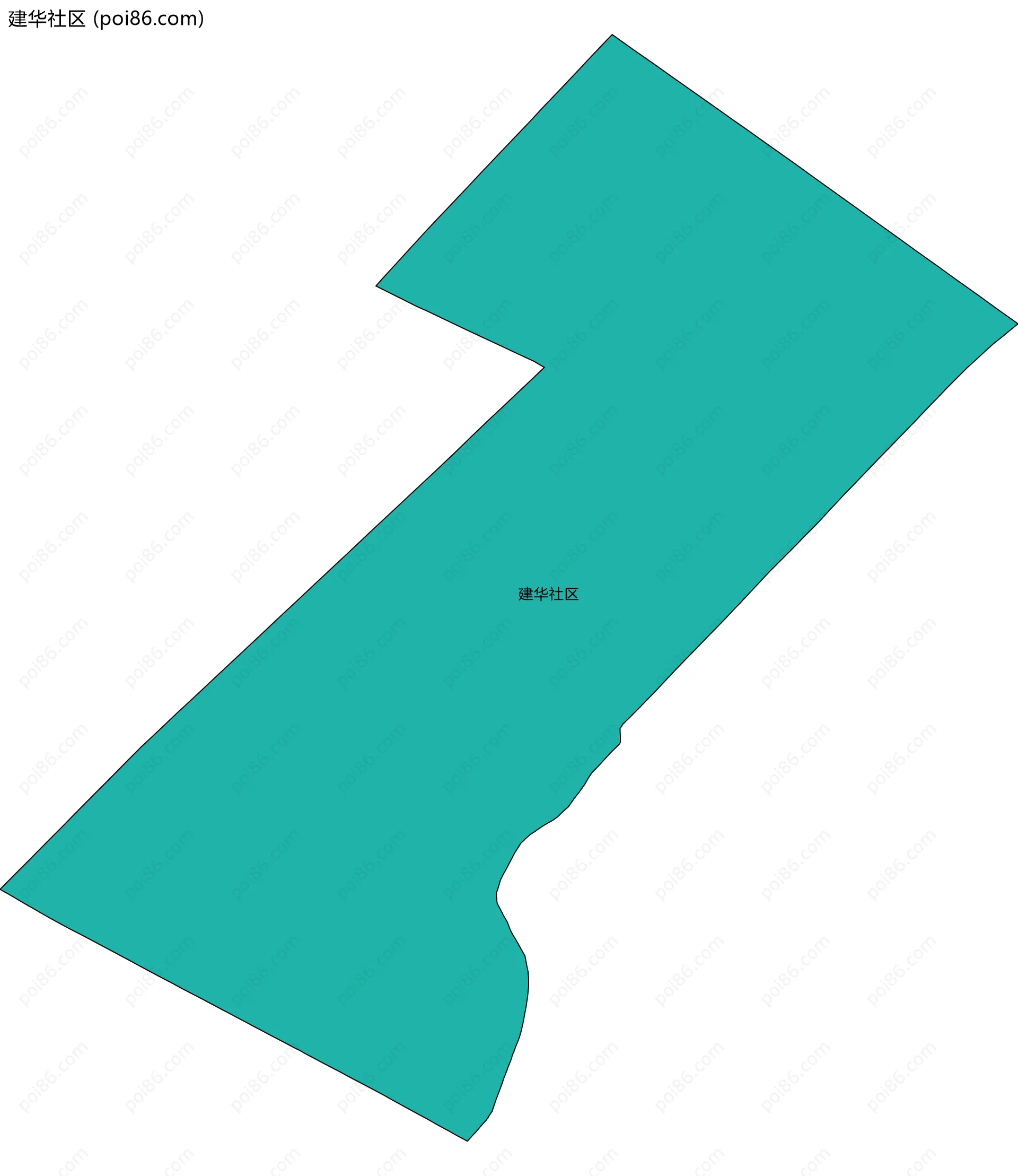 建华社区边界地图